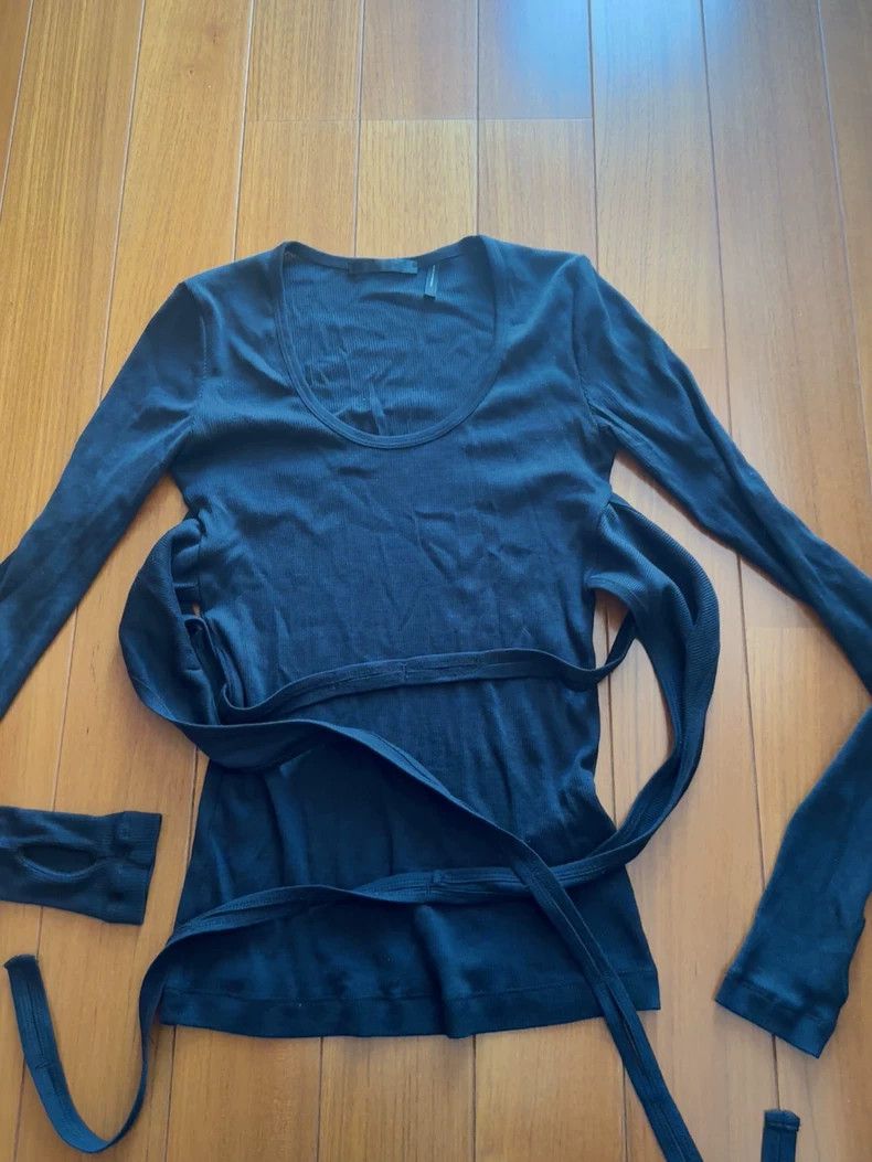 Helmut Lang HELMUT LANG Black tights with short sleeves Size XS / US 0-2 / IT 36-38 - 1 Thumbnail