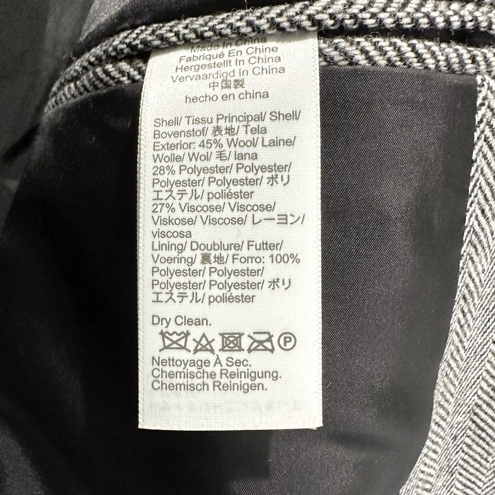 J.Crew J.CREW Blazer Men 44 Regular Gray Herringbone Thompson Jacket Sportcoat 2 Button Size 44R - 6 Thumbnail