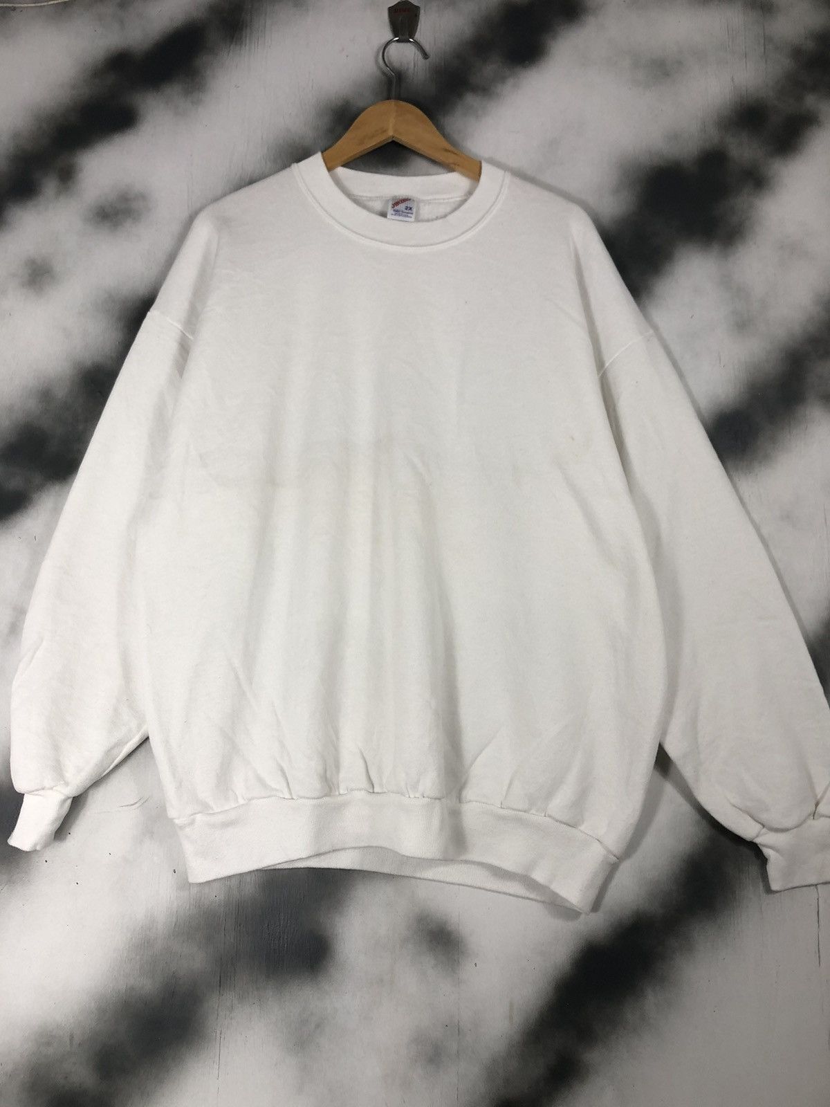 Jerzees × Vintage Vintage Jerzees White Plain Sweatshirt Size US XXL / EU 58 / 5 - 1 Thumbnail
