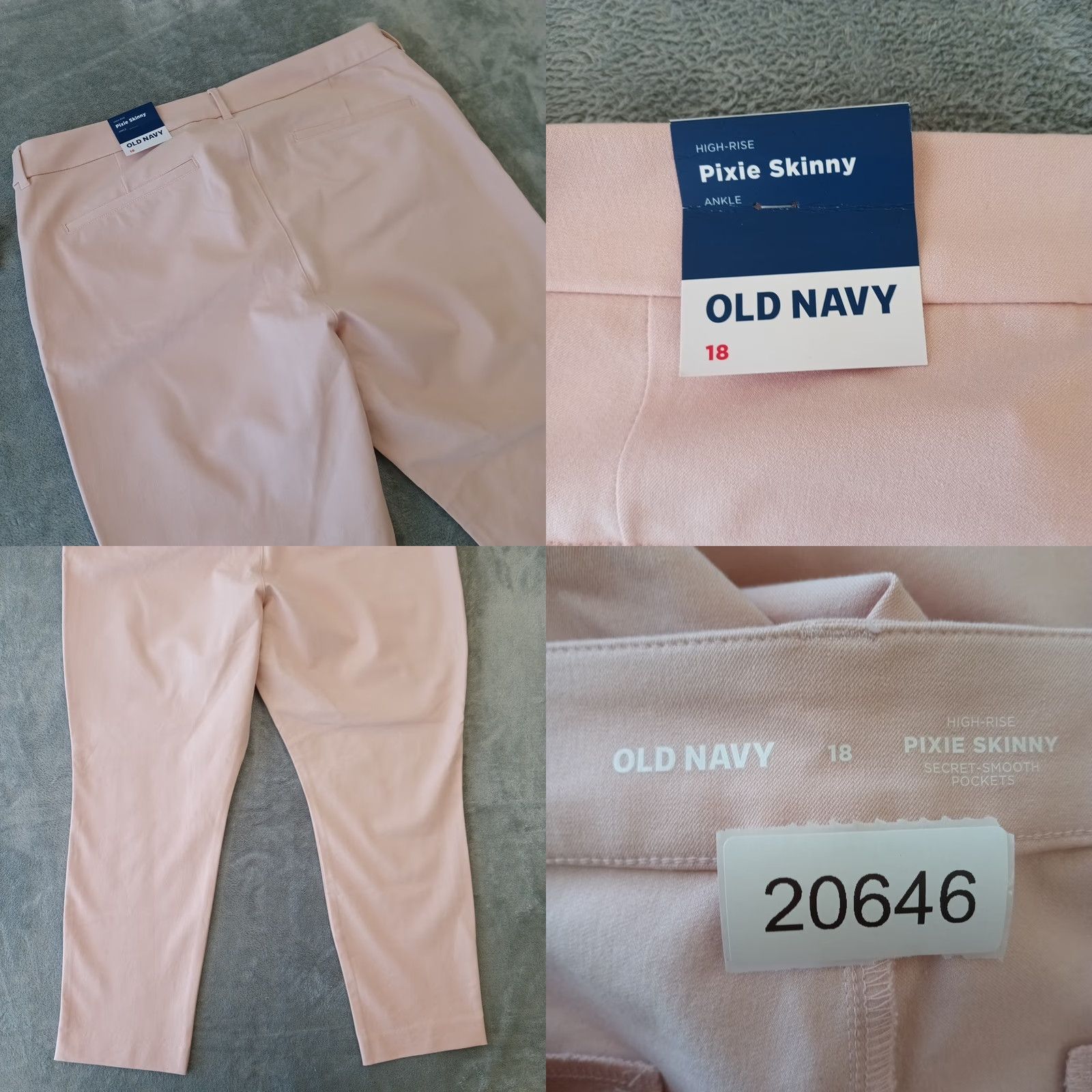 Old Navy Old Navy Pixie Skinny Ankle Pants Womens Size 18 Pink Pockets 38x26 New Size 40" / US 18 - 8 Thumbnail