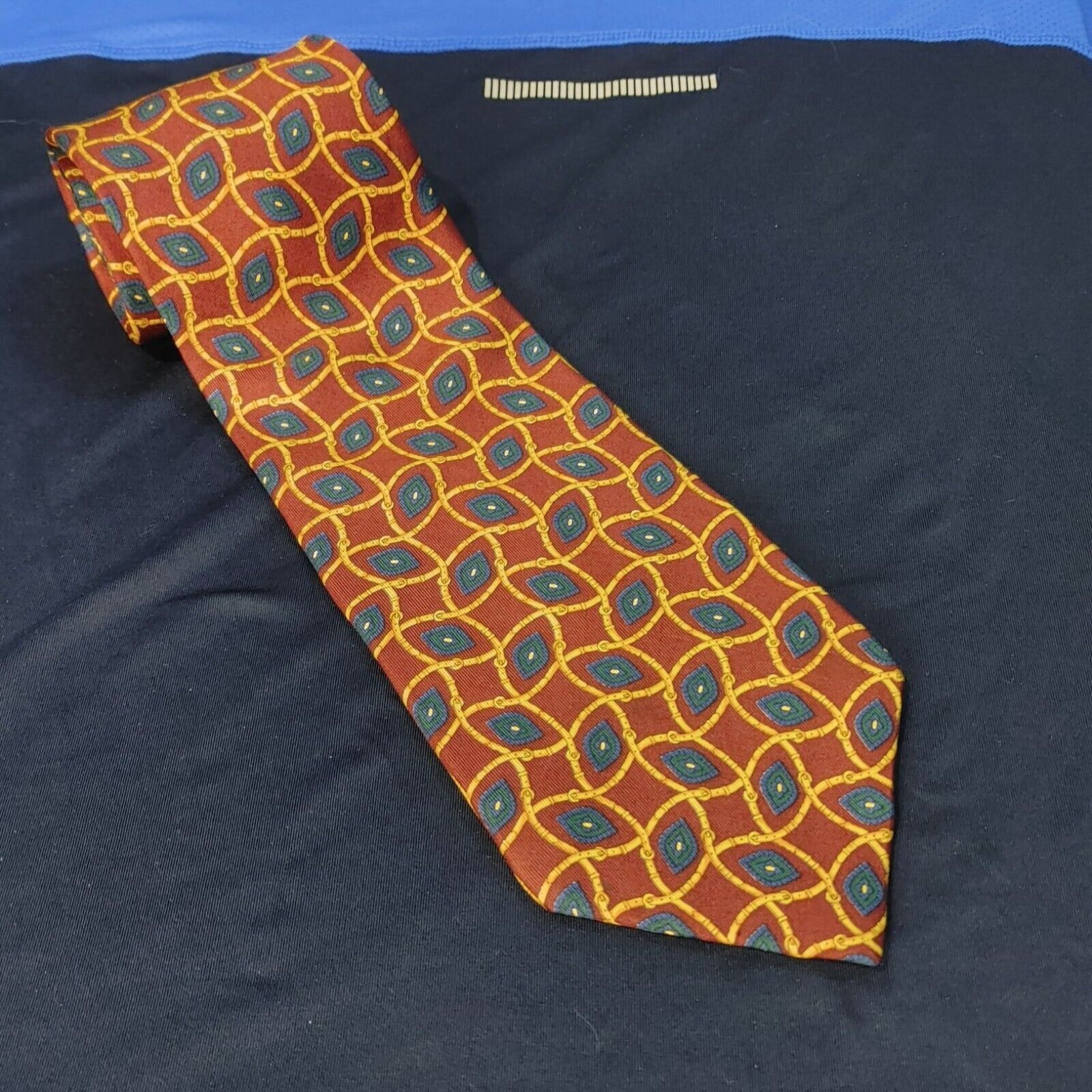 Tommy Hilfiger Tommy Hilfiger Men's 100% Silk Red/Blue Neck Tie OS Size ONE SIZE - 1 Thumbnail