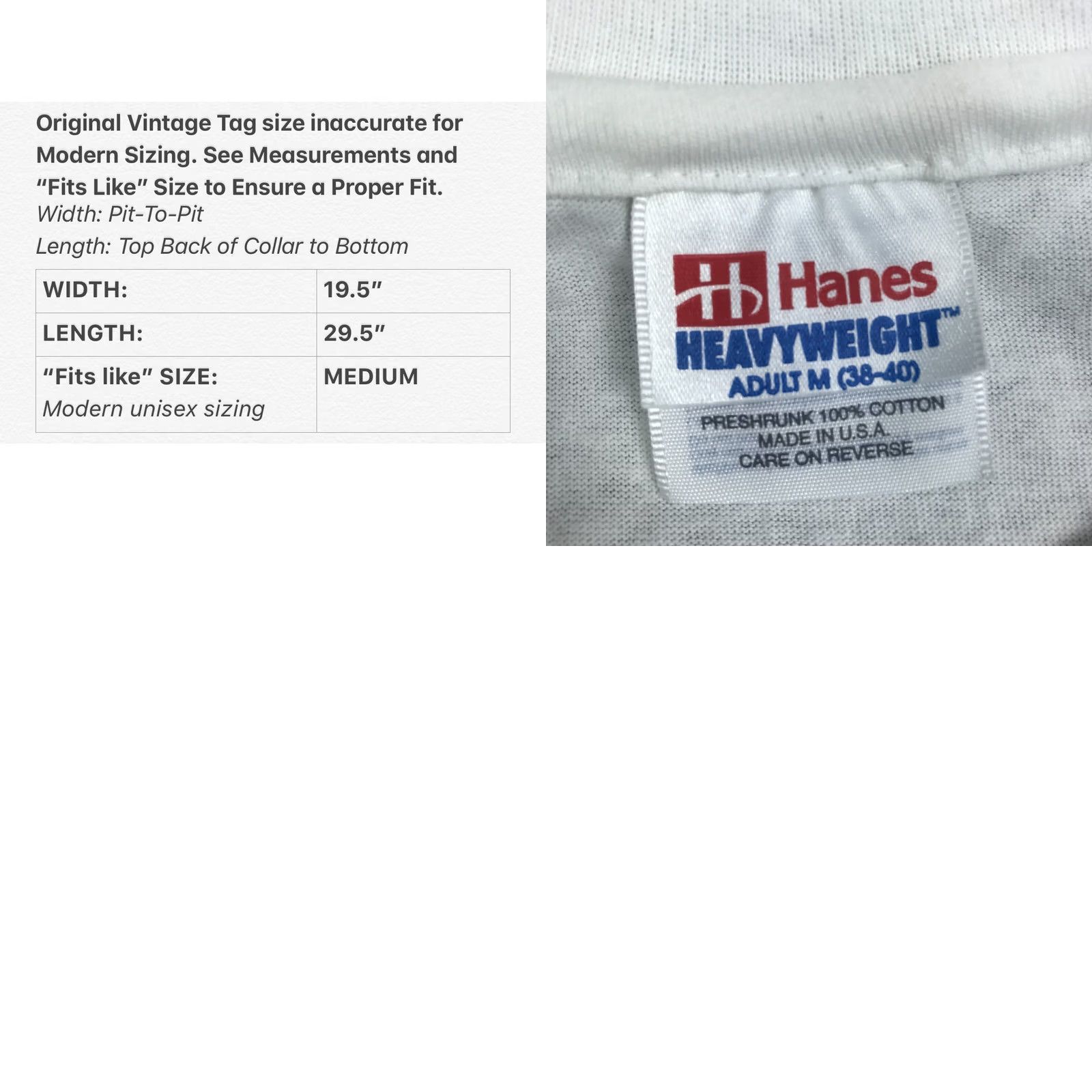Hanes vtg 90s UNITED STATES ARMY AIR CORPS GARGOYLES T-SHIRT MEDIUM cartoon Hanes White Men 80s 90s Crew Neck Short Sleeve Vintage DEADSTOCK Size US M / EU 48-50 / 2 - 8 Thumbnail