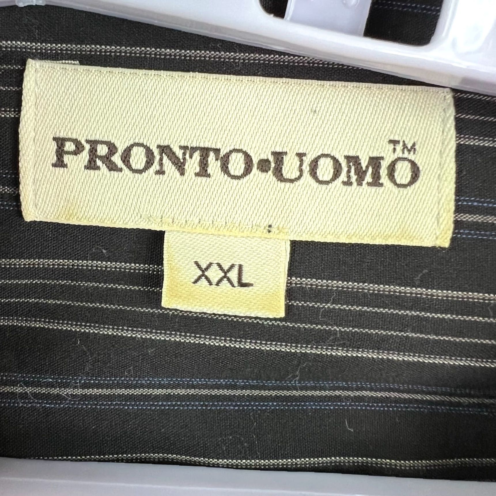 Pronto Uomo Pronto Uomo Striped Cotton Button Up Shirt Mens XXL Black Blue Size US XXL / EU 58 / 5 - 4 Thumbnail