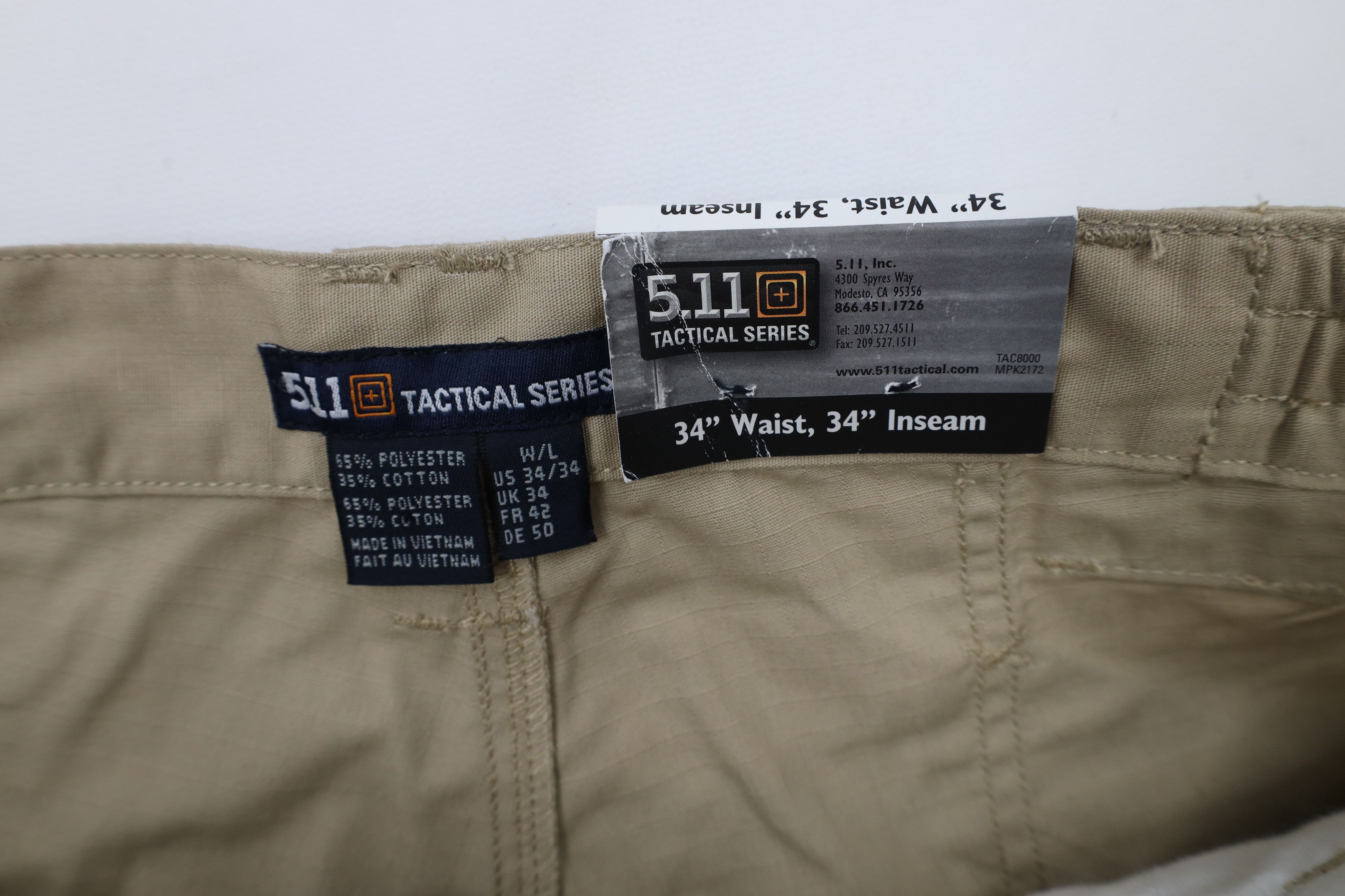 Vintage New 5.11 Tactical Series Taclite Pro Cargo Pants Beige Khaki Size US 34 / EU 50 - 9 Thumbnail