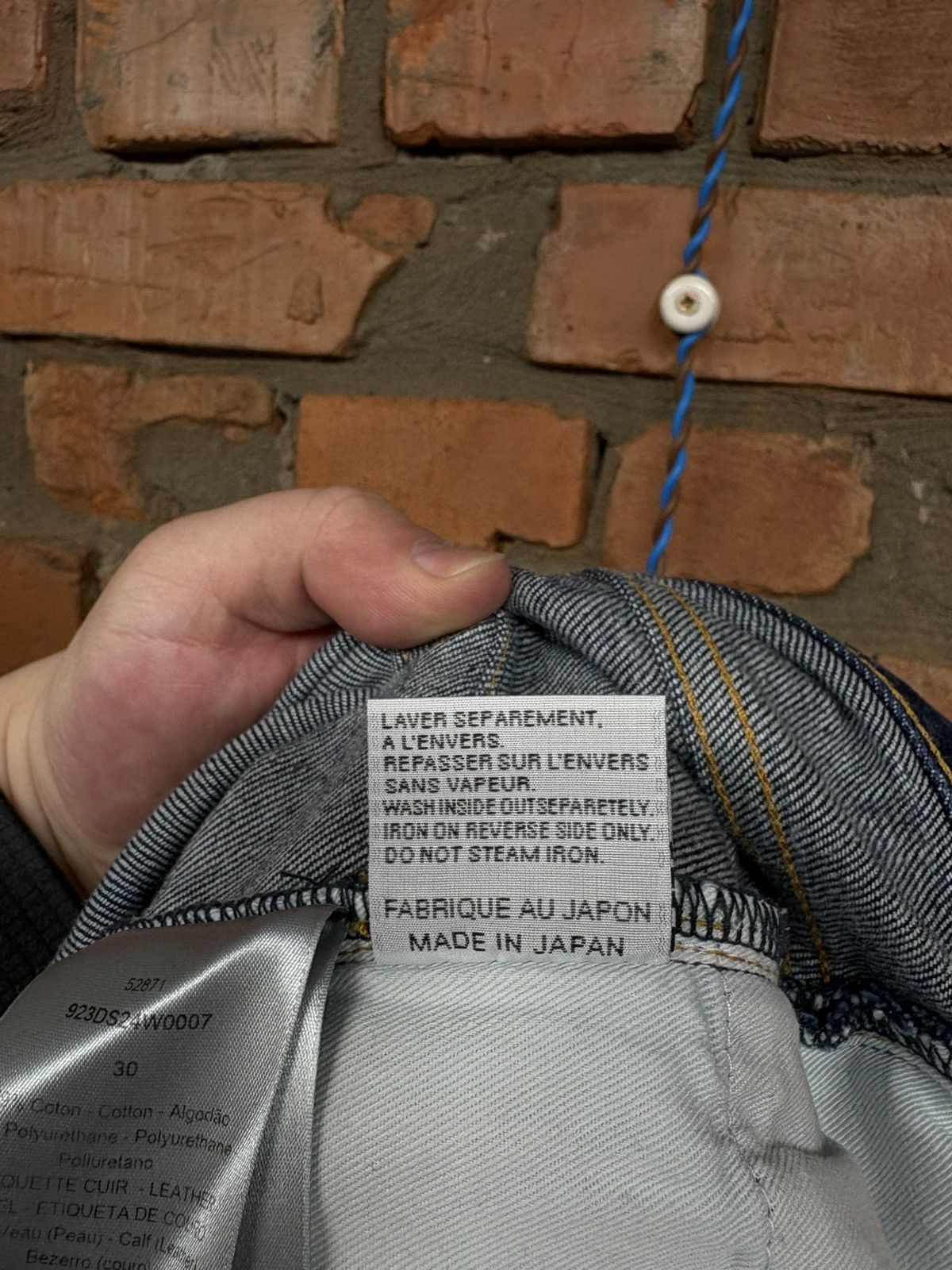 Dior Dior Homme Selvedge Blue Denim Slim Pants Made in Japan sz30 Size US 30 / EU 46 - 17 Thumbnail