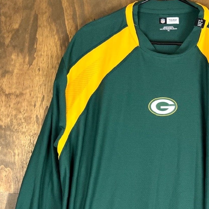 NFL NFL Team Apparel Mens Shirt Green Bay Packers Logo Long Sleeve XL Size US XL / EU 56 / 4 - 4 Thumbnail