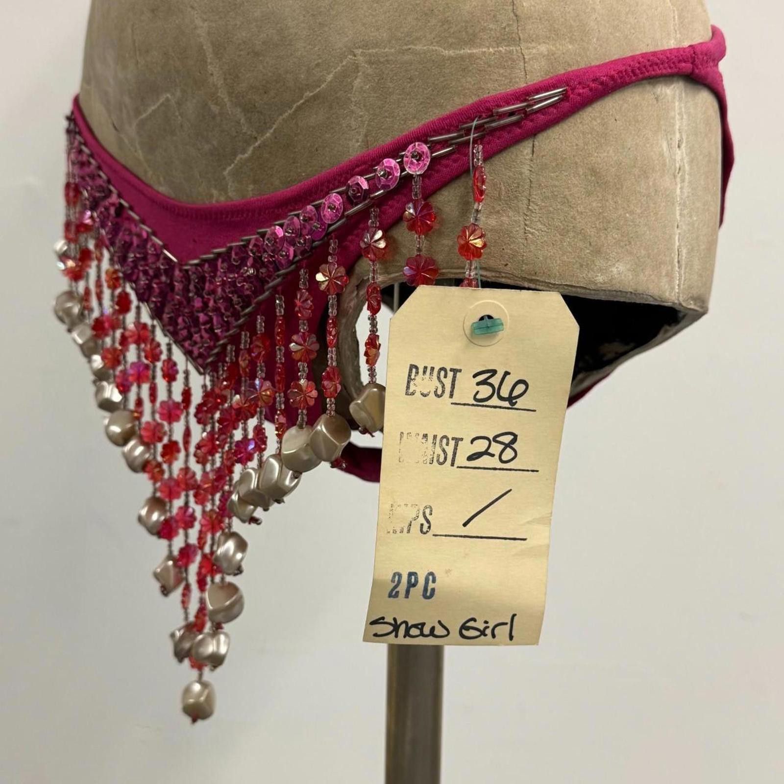 Other Vintage Hot Pink Sequin Burlesque Showgirl Costume Set Size ONE SIZE - 7 Thumbnail