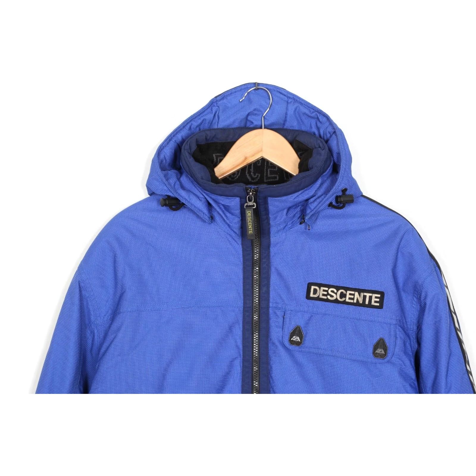 Vintage DESCENTE Ski Jacket Men Hooded Dermizax Vintage Size EU 52 US L MJ5454 Blue Size US L / EU 52-54 / 3 - 3 Thumbnail