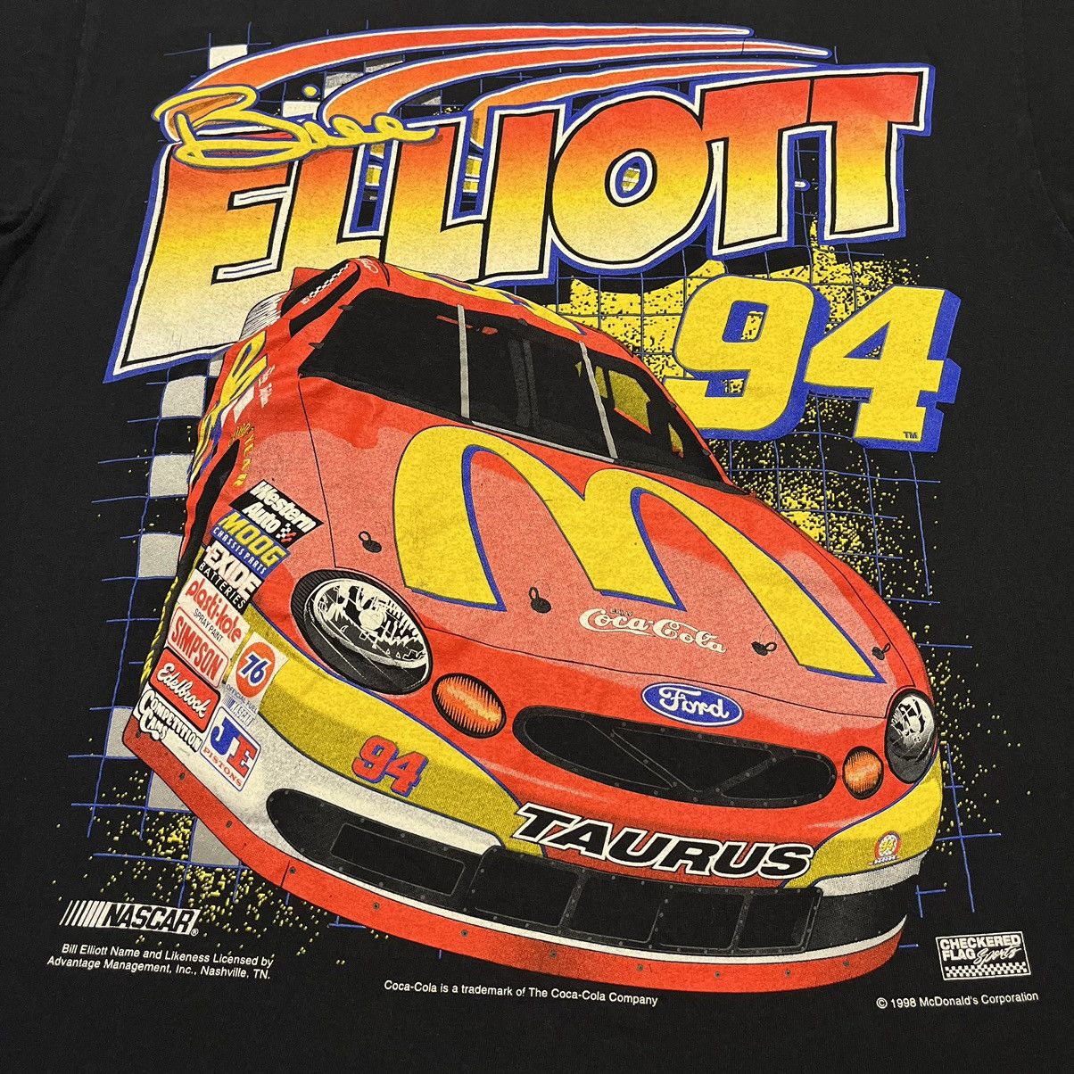 NASCAR Vintage 90s NASCAR Bill Elliott McDonalds Racing Graphic Tee Size US L / EU 52-54 / 3 - 5 Thumbnail
