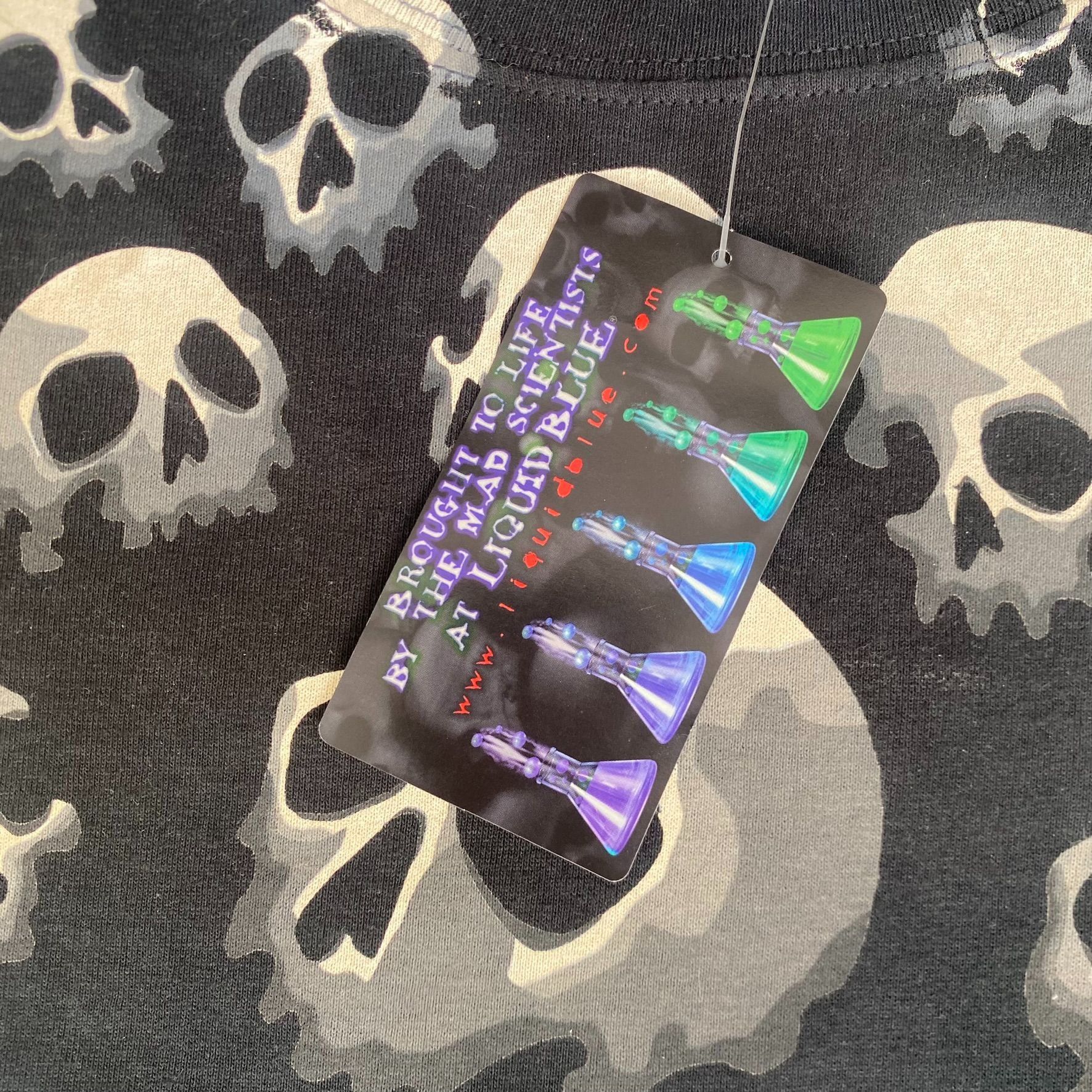 Liquid Blue Vintage 90s Son of Skulls Shirt All Over AOP Goth Emo Tee Size US XL / EU 56 / 4 - 5 Thumbnail