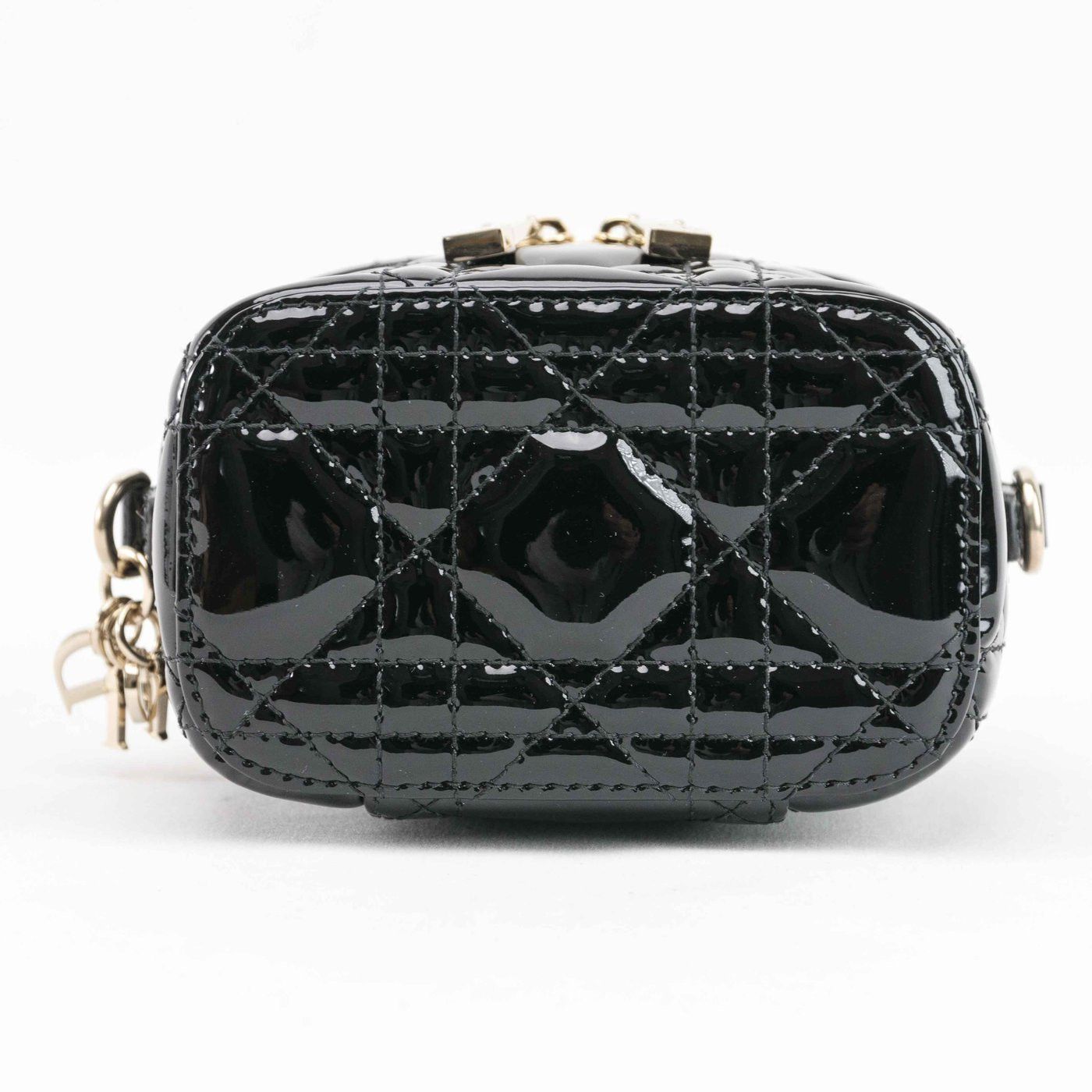 CHRISTIAN DIOR Lambskin Cannage Micro Lady Dior Vanity Case