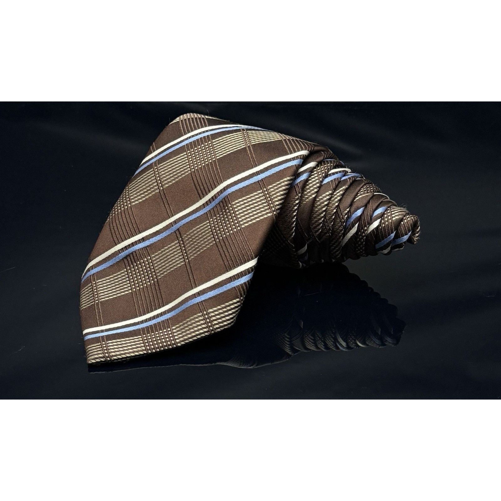 Donald Trump Donald J Trump Signature collection Tie Brown Striped 59" Size ONE SIZE - 6 Thumbnail