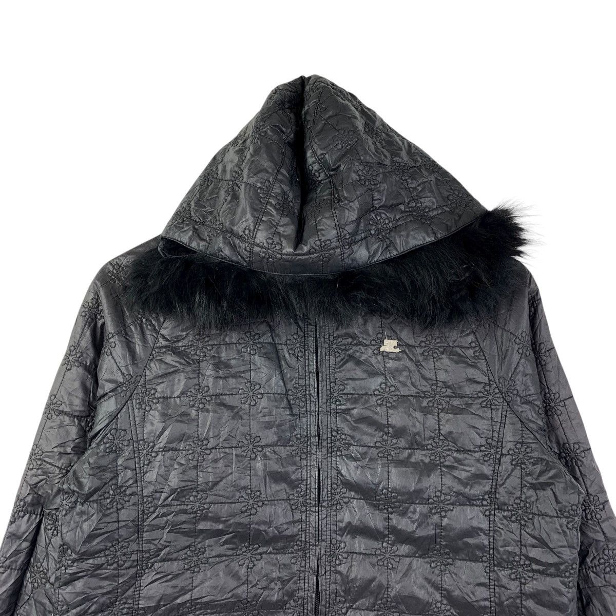Courreges Vintage Courrèges Paris Quilted Hooded Jacket Size US M / EU 48-50 / 2 - 2 Thumbnail