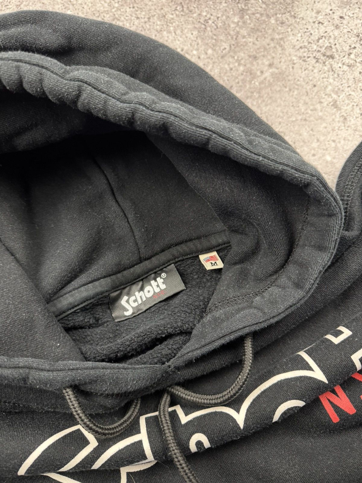 Schott Vintage Schott NYC Big Logo Y2K Faded Hoodie USA Size US M / EU 48-50 / 2 - 4 Thumbnail