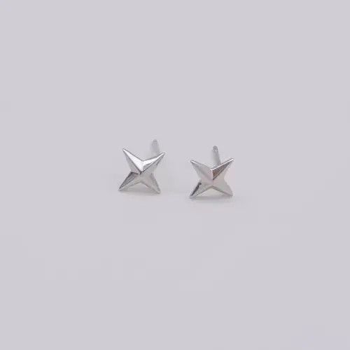 VIBE 💯 925 silver vintage star earrings Size ONE SIZE - 4 Thumbnail