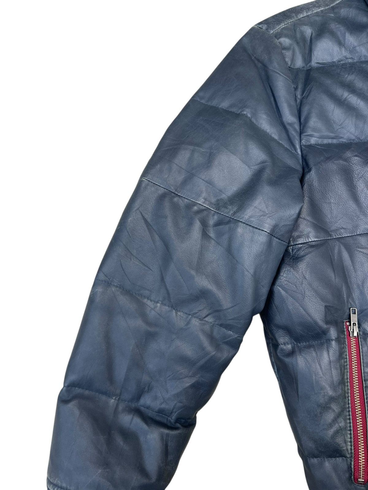 Japanese Brand VTG Nichiwa Wind Armour Patina Sheepskin Leather Down Jacket Size US L / EU 52-54 / 3 - 5 Thumbnail