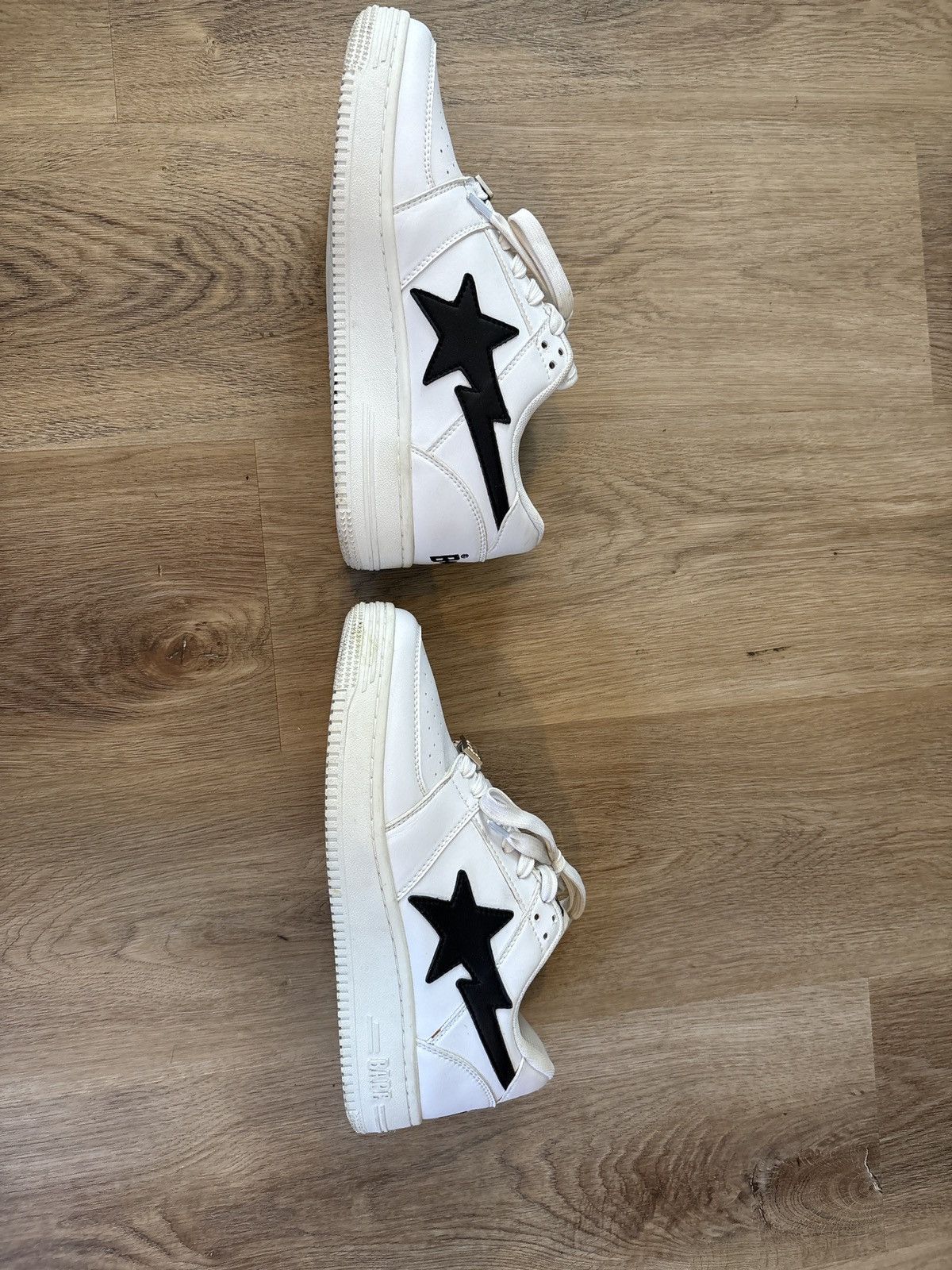 Bape BAPESTA LOW M2 'WHITE BLACK' Size US 8.5 / EU 41-42 - 3 Thumbnail