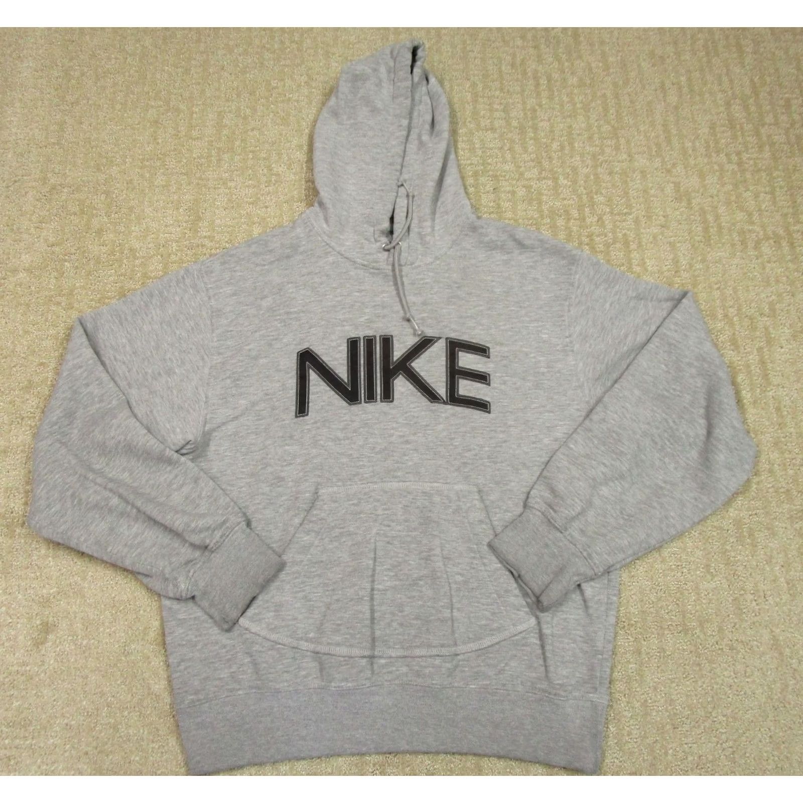 Nike VINTAGE Nike Hoodie Men Medium Gray Sweatshirt Pullover Center Logo Y2K 00s Gym Size US M / EU 48-50 / 2 - 2 Thumbnail