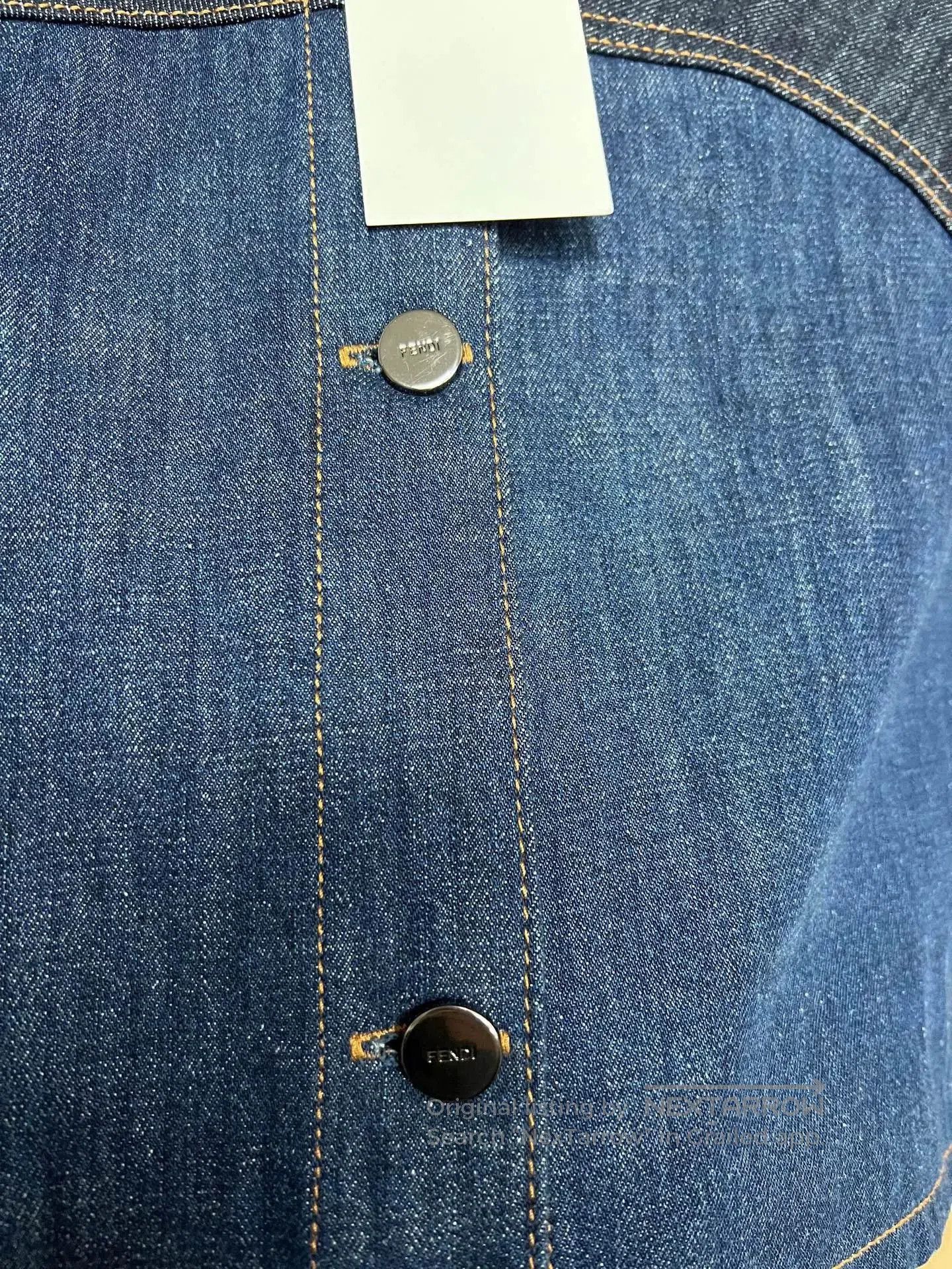 Fendi Fendi Color Block Denim Jacket. Size M / US 6-8 / IT 42-44 - 4 Thumbnail