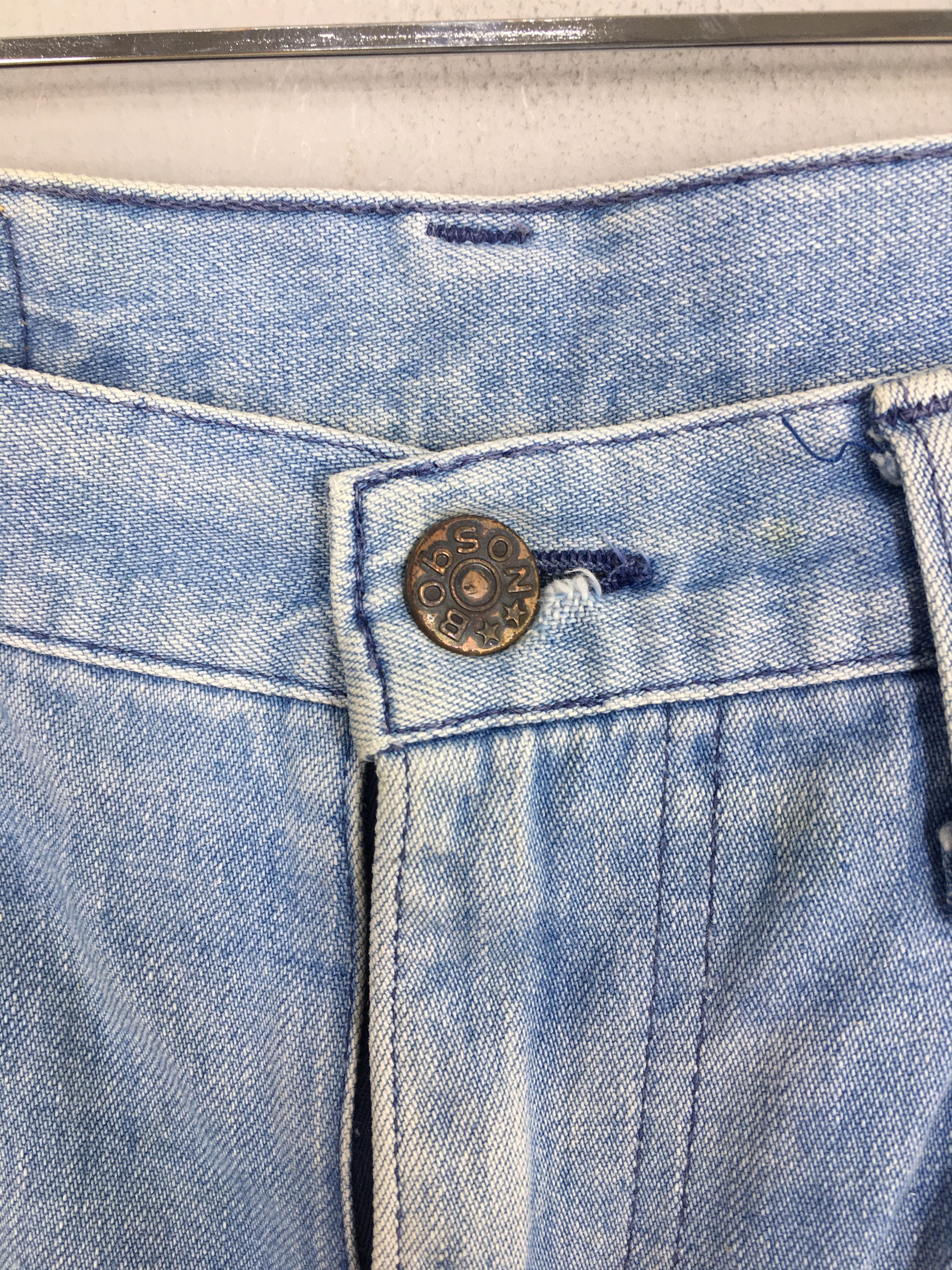 Japanese Brand Size 27x28 Vintage 80s Bobson Bootcut Blue Flared Jeans S732 Size 27" / US 4 / IT 40 - 5 Thumbnail