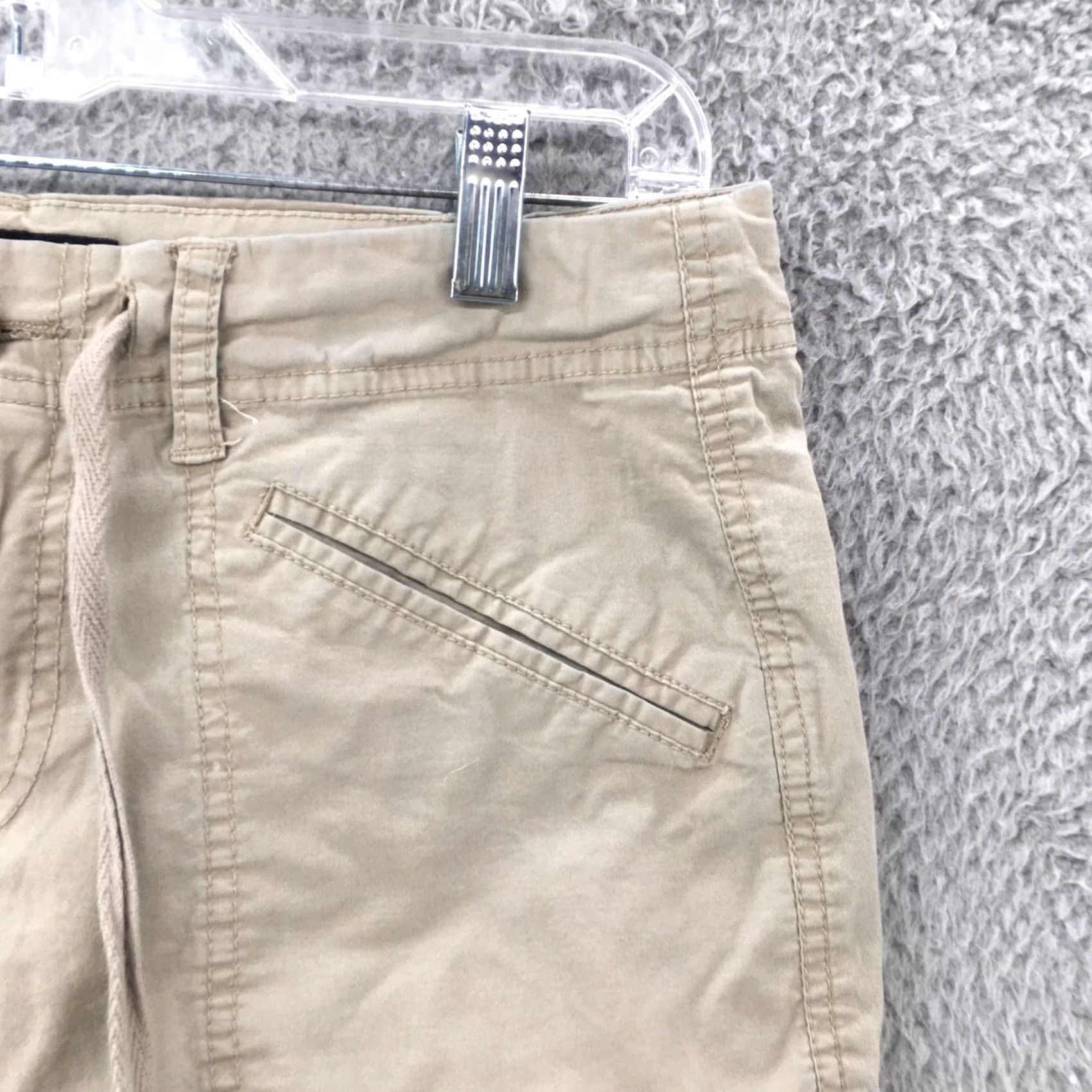 Calvin Klein Calvin Klein Jeans Capri Pants Womens 10 Beige Flat Front Zip Fly Drawstring Capris Casual Modern Womens 10 Beige Capri Pants Calvin Klein Jeans Size 32" / US 10 / IT 46 - 3 Thumbnail