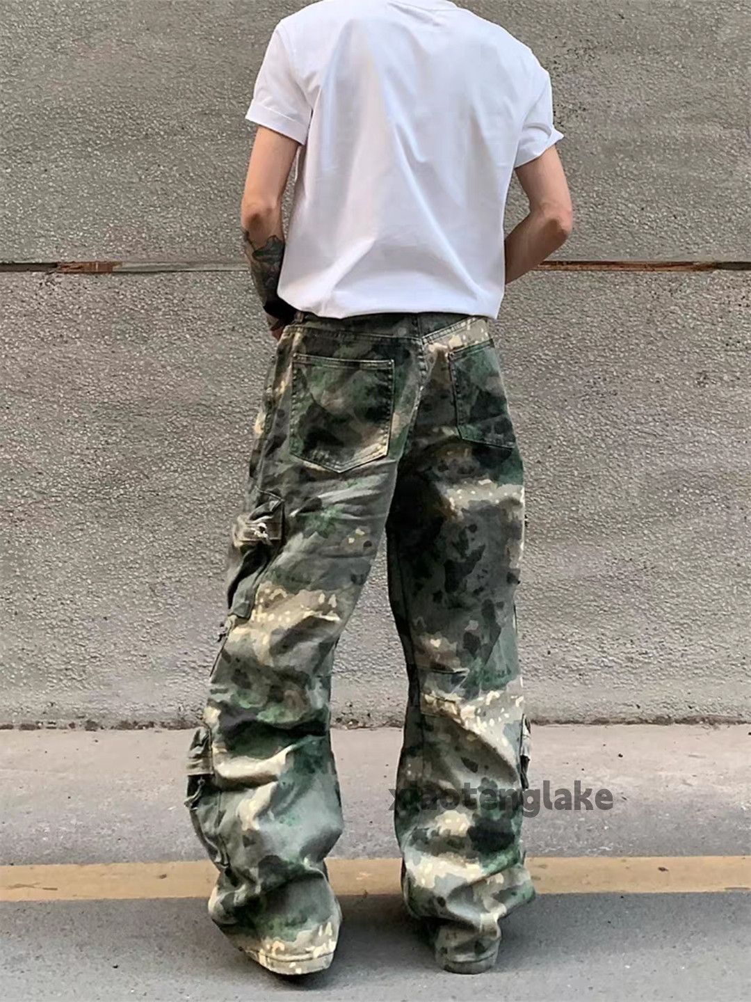 Designer × Japanese Brand × Vintage Unisex washed faded cleanfit yuppie camo cargo pants Size US 28 / EU 44 - 4 Thumbnail