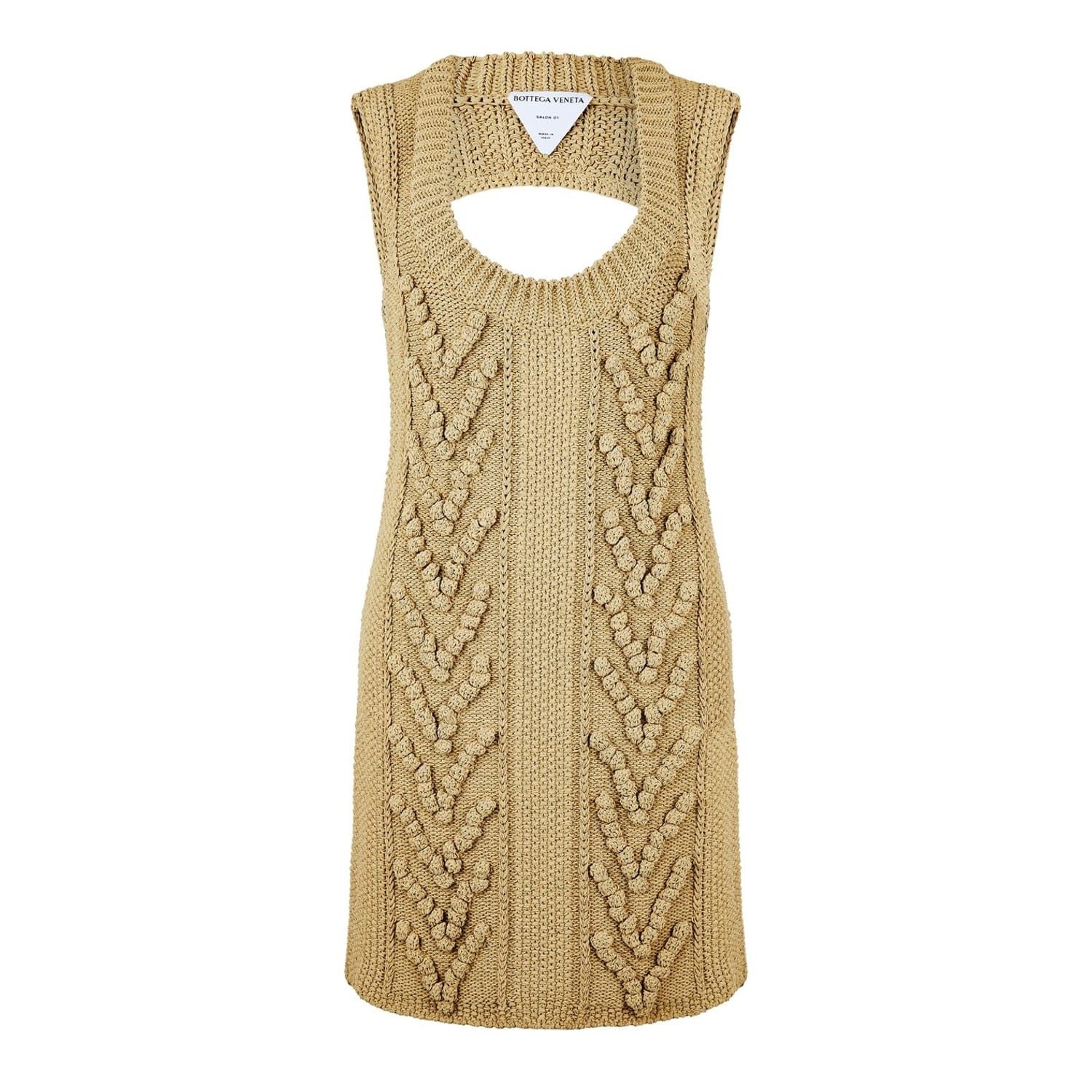 Bottega Veneta Bottega Veneta Scoop Neck Knee Length Dress in Neutral Size M / US 6-8 / IT 42-44 - 1 Thumbnail