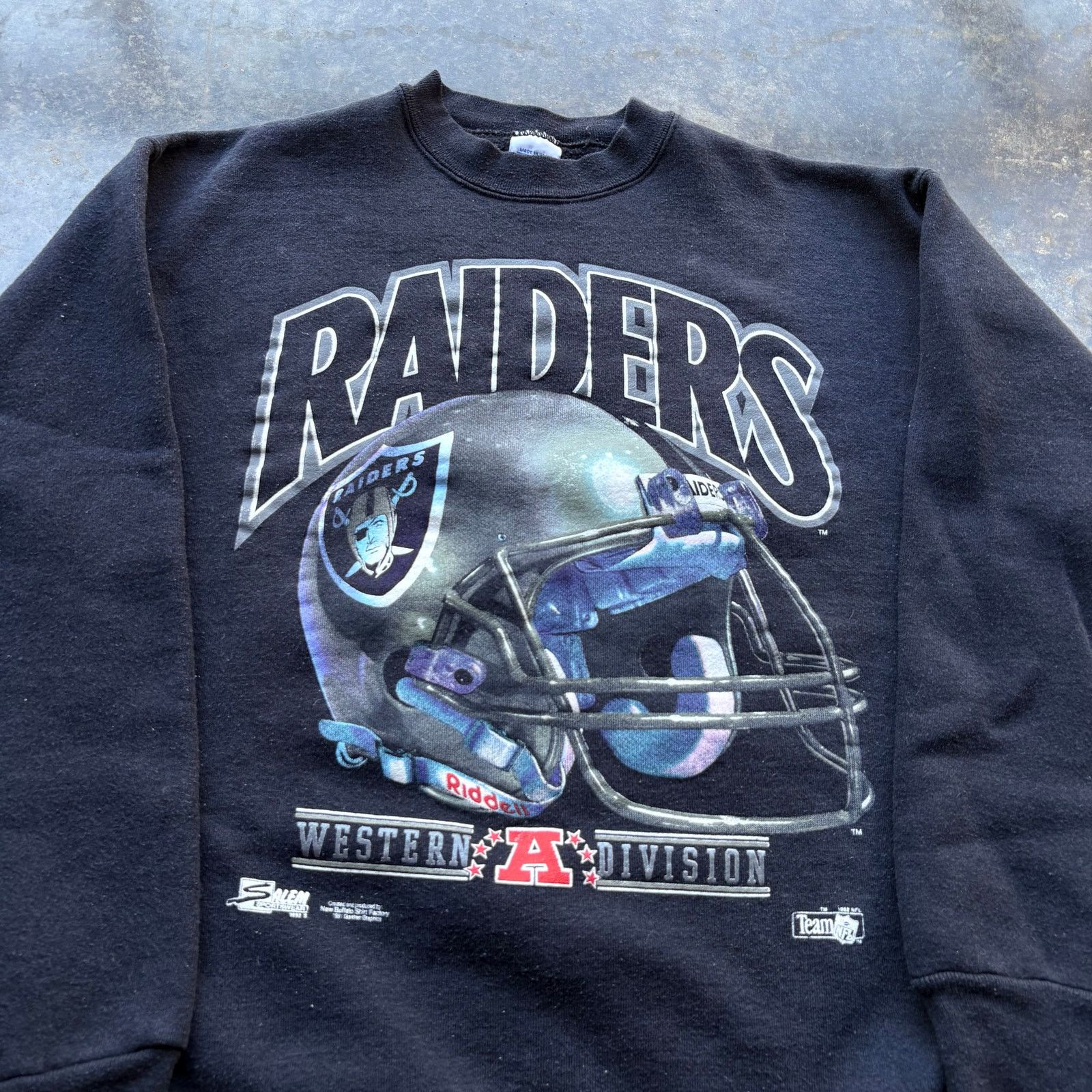 Salem Sportswear Very Rare Vintage Oakland Raiders Salem Sweatshirt Size US L / EU 52-54 / 3 - 3 Thumbnail