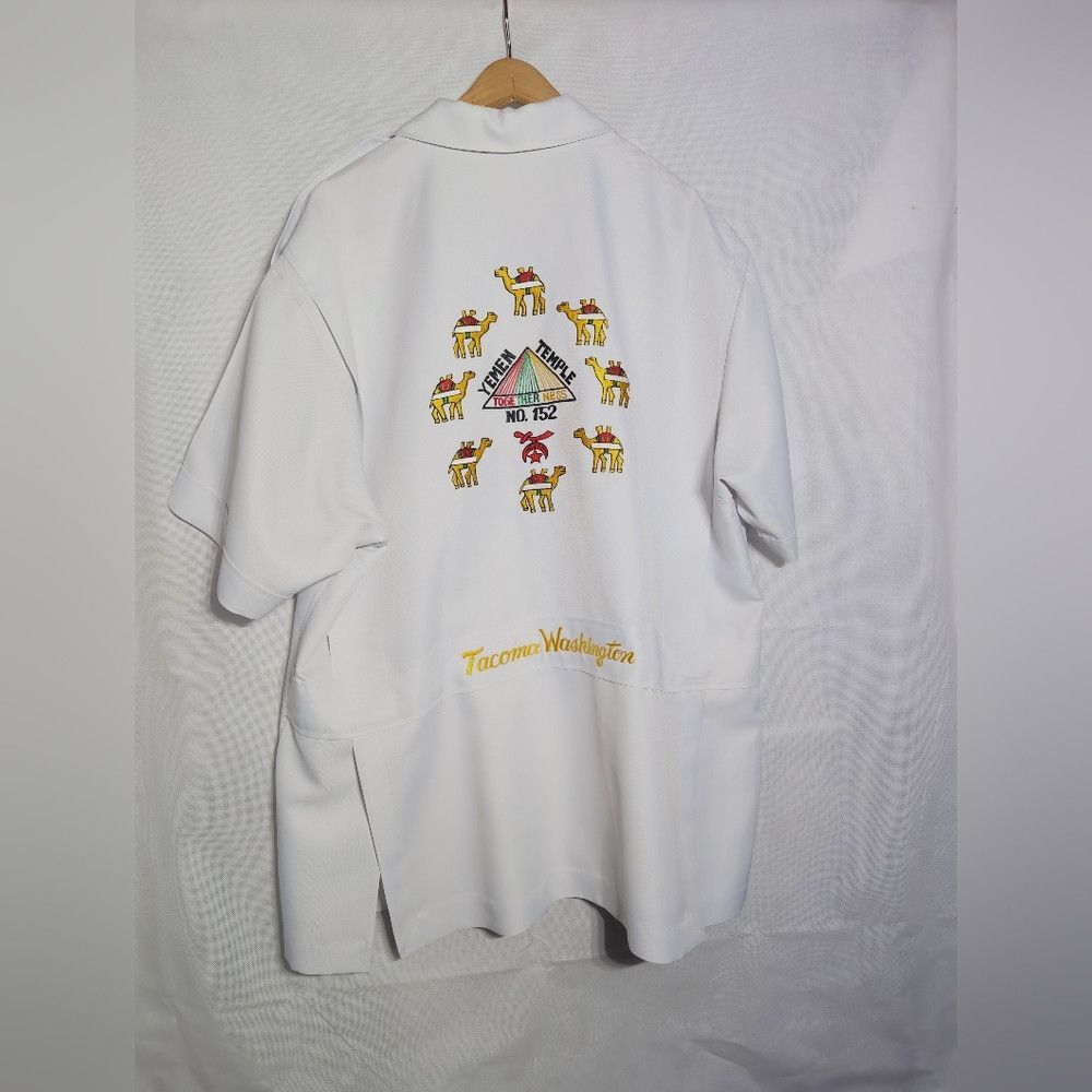 Handmade Custom Masonic Temple Over Shirt with Embroidery Camels / S Size US XXL / EU 58 / 5 - 4 Thumbnail
