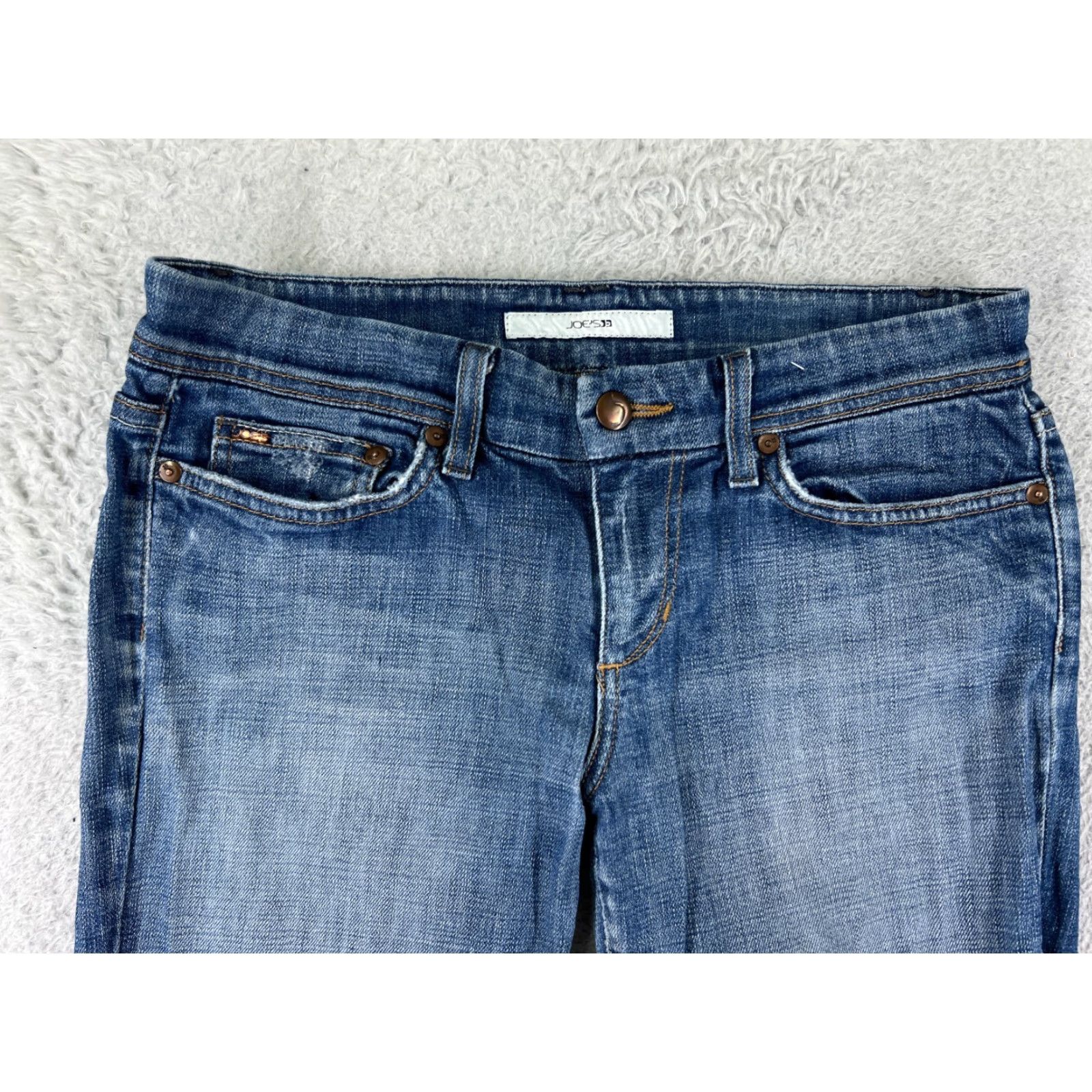 Vintage Joe's Jeans Womens Jeans 28 Blue Denim Low Rise Regular 5-Pocket Distressed Cotton Blend Size 28" / US 6 / IT 42 - 7 Thumbnail