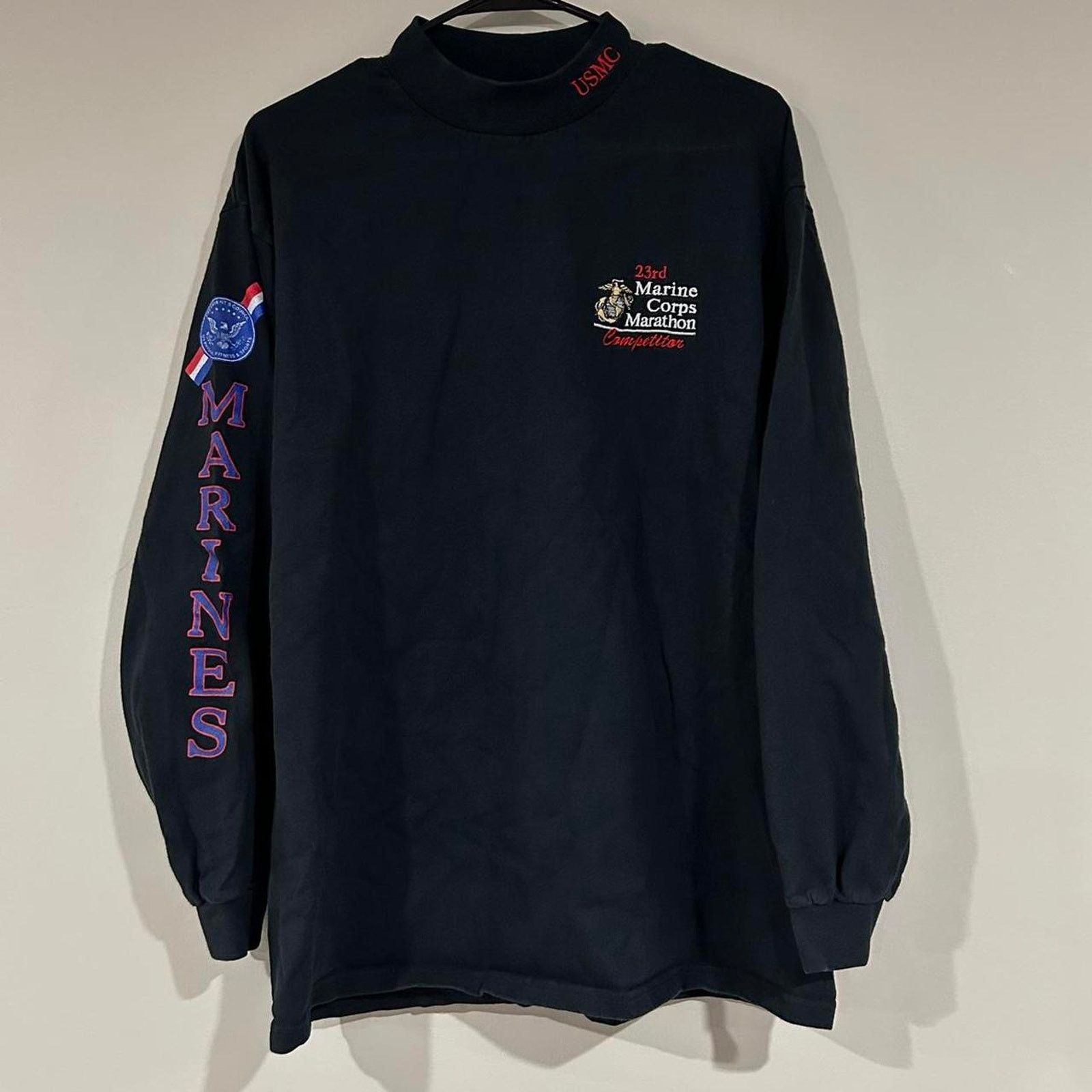 Lee Vintage 1998 US Marine Corps Marathon Shirt Size US L / EU 52-54 / 3 - 1 Thumbnail