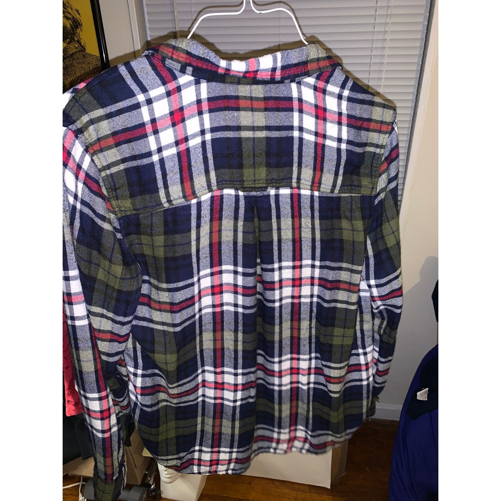 American Eagle Outfitters American Eagle Boyfriend Fit Flannel Shirt Womens L Plaid Size L / US 10 / IT 46 - 8 Thumbnail