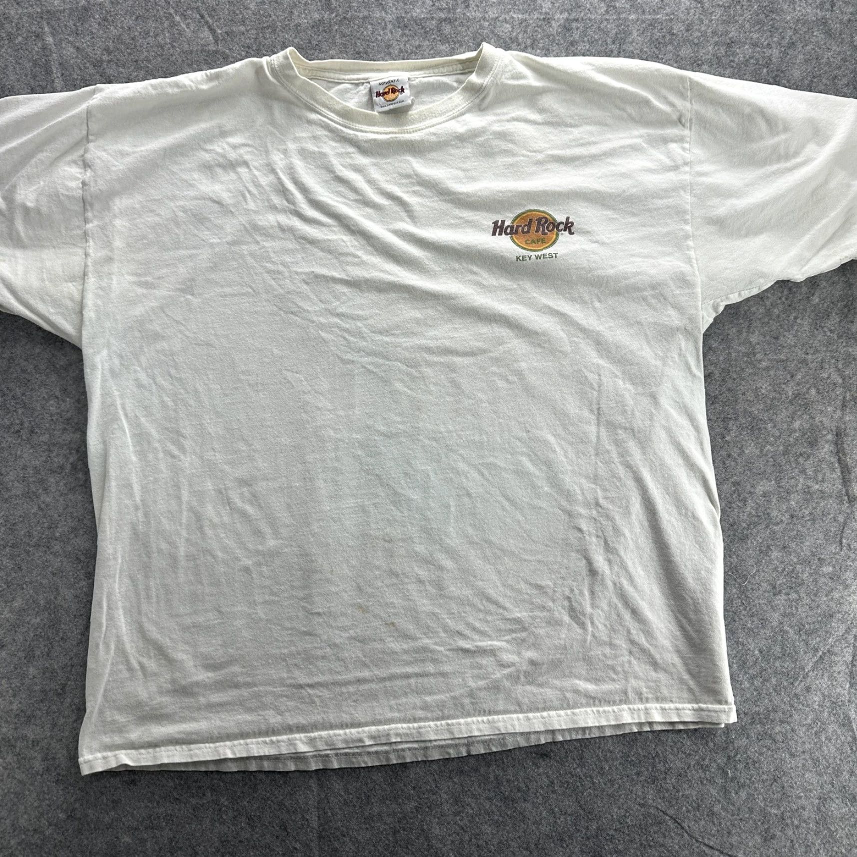 Hard Rock Cafe VINTAGE Hard Rock Cafe T-Shirt Mens Large White Key West Florida Graphic 90s Rock Music Size US L / EU 52-54 / 3 - 2 Thumbnail
