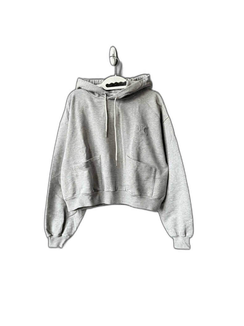 Celine Celine Triomphe Hoodie in Grey Color Size US M / EU 48-50 / 2 - 1 Thumbnail
