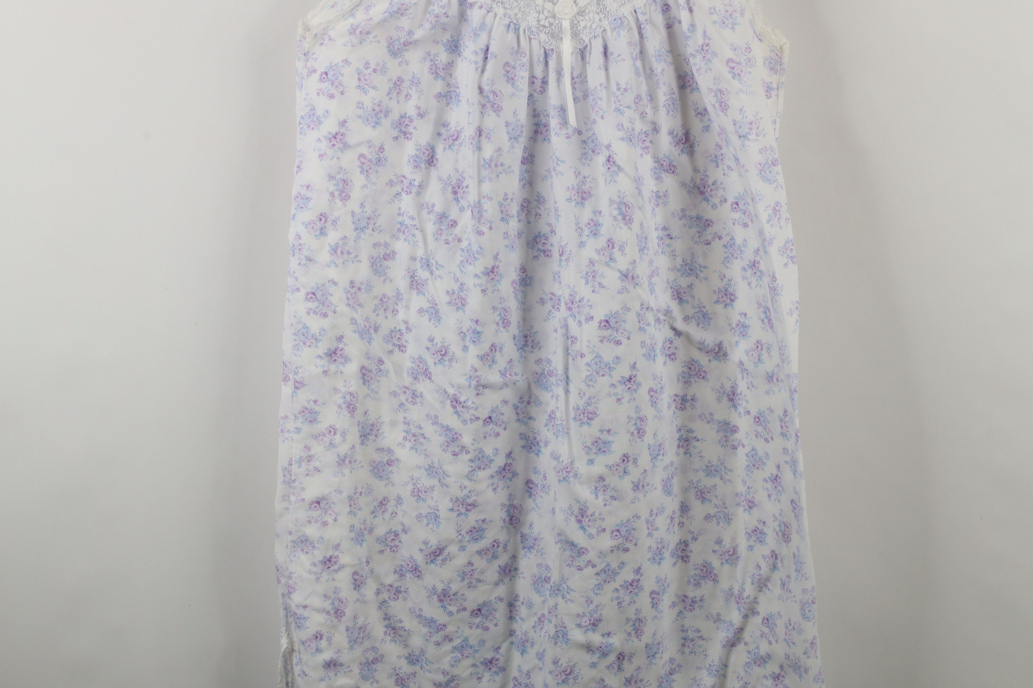 Vintage Vintage 90s Miss Elaine Lace Night Gown Sleep Shirt USA Size M / US 6-8 / IT 42-44 - 3 Thumbnail