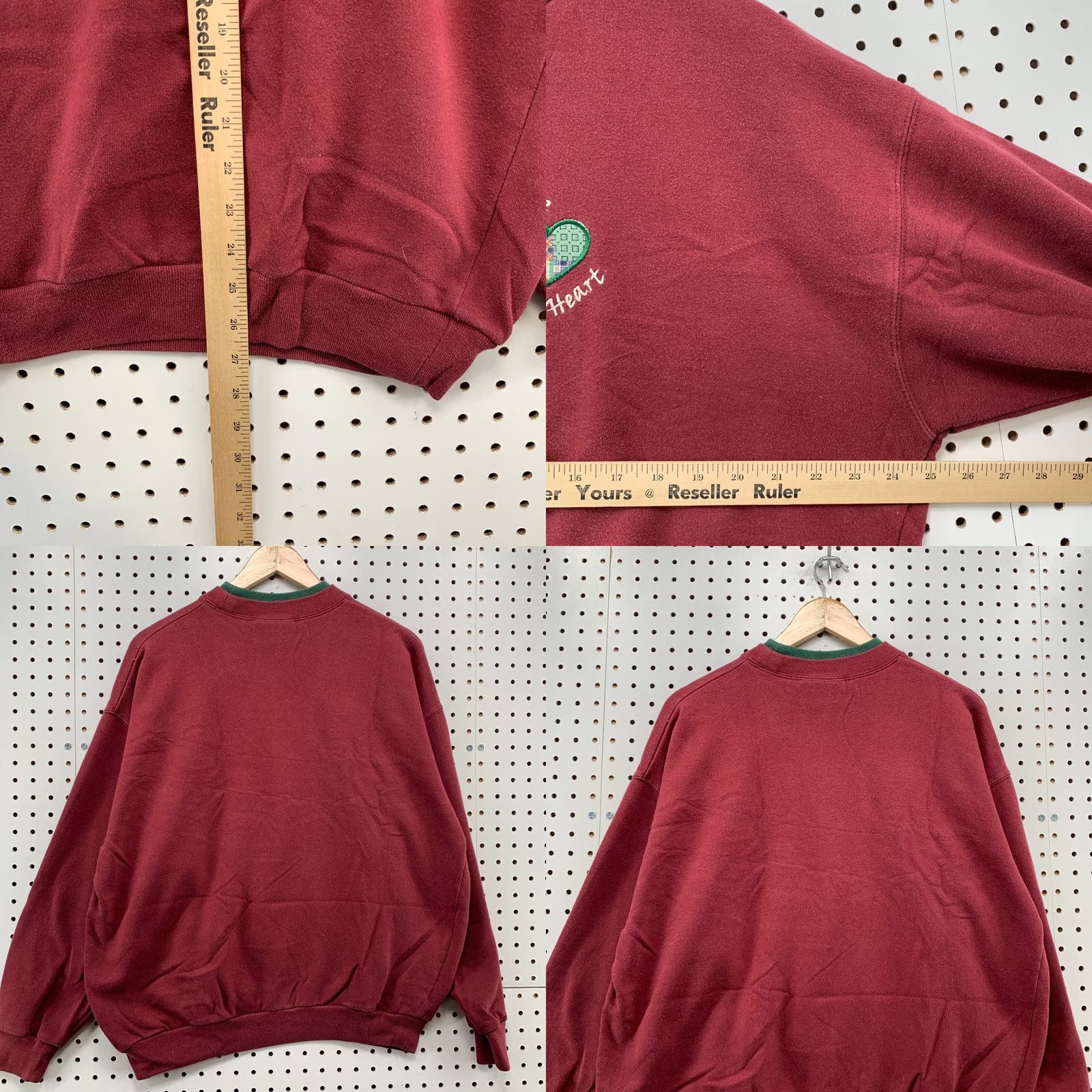 Vintage M&C Sportswear Sweatshirt Red Heart Love Embroidered Women Large Crewneck Size L / US 10 / IT 46 - 9 Thumbnail