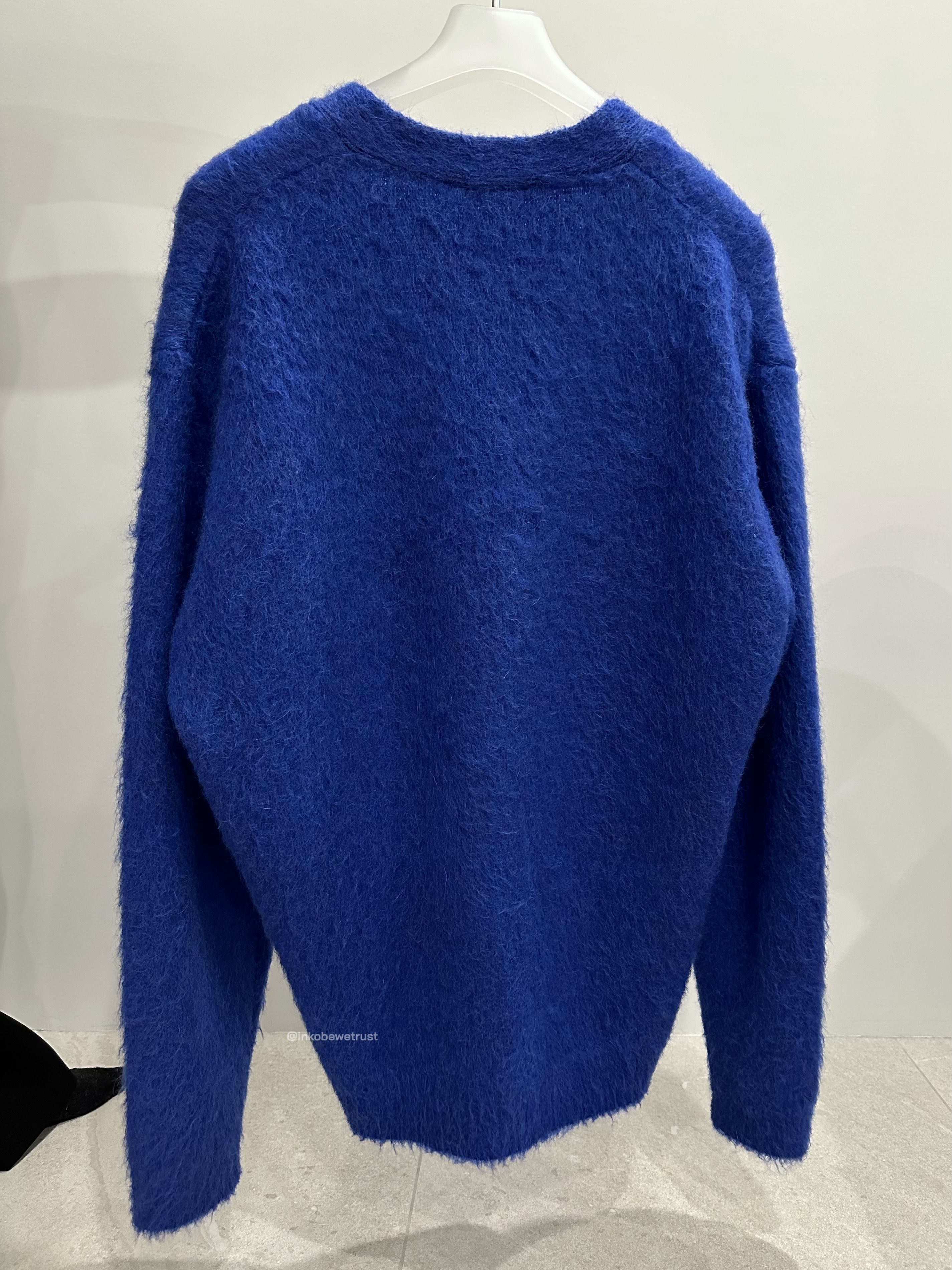 Lemaire Electric Blue Mohair Brushed Cardigan Size US M / EU 48-50 / 2 - 8 Thumbnail