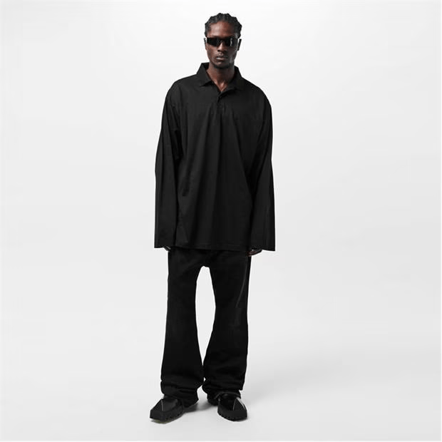 Balenciaga Long Sleeve Polo Shirt Size US M / EU 48-50 / 2 - 6 Thumbnail