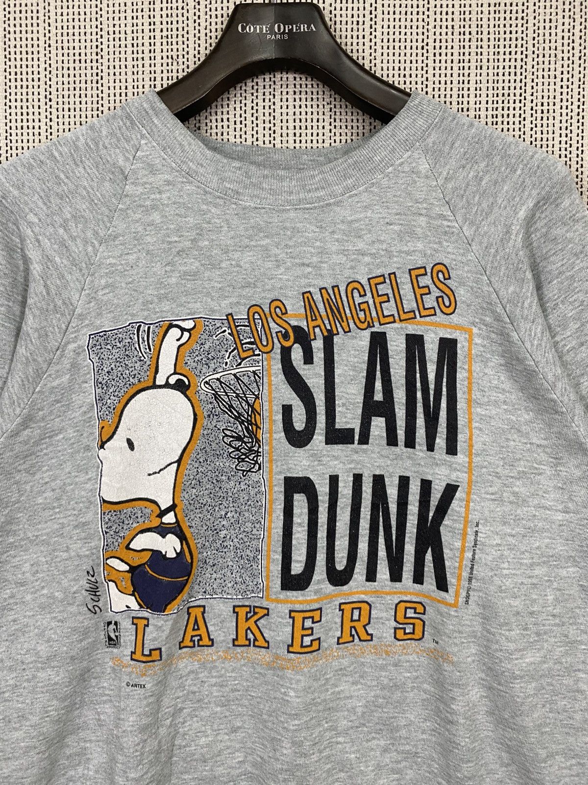 NBA Vintage 80s LAKERS X PEANUTS SWEATSHIRT CREWNECK Size US L / EU 52-54 / 3 - 8 Thumbnail