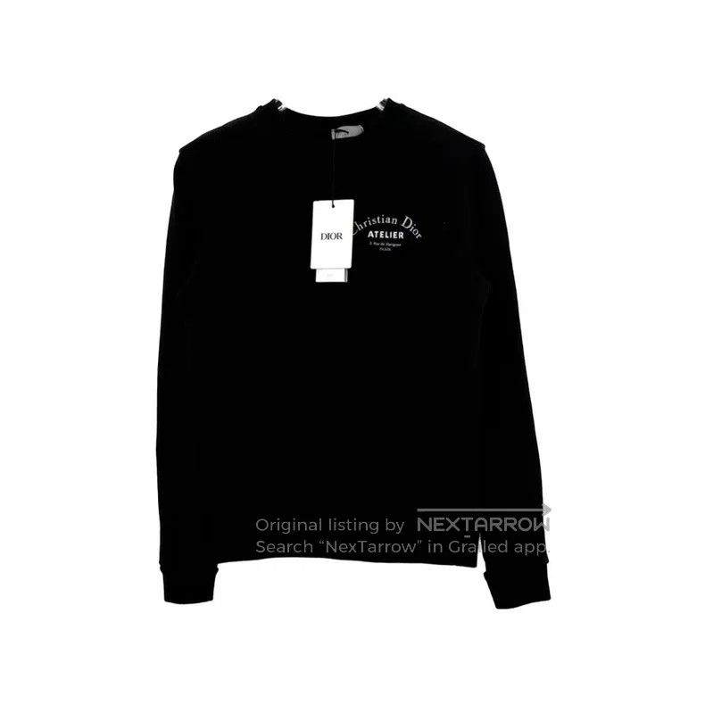 Dior Dior Black slogan logo sweatshirt Size US S / EU 44-46 / 1 - 1 Thumbnail