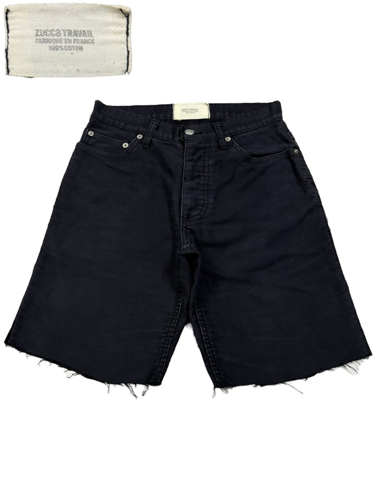 Zucca Zucca Travail by Issey Miyake Frayed Leg Short Pants Size 26" / US 2 / IT 38 - 1 Thumbnail