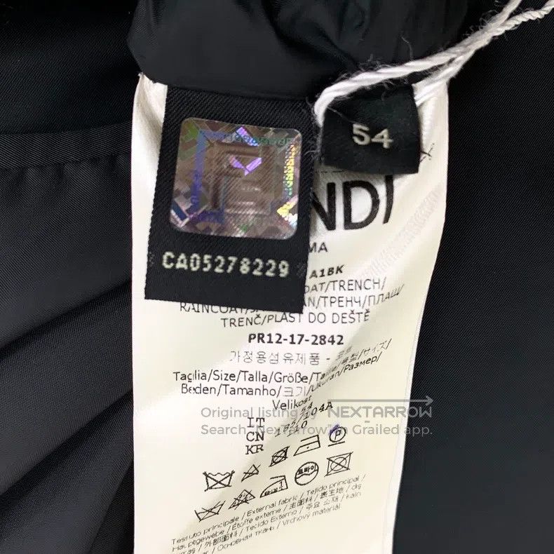 Fendi Fendi Black Logo Letter Embroidered Hooded Long Sleeve Win Size US L / EU 52-54 / 3 - 6 Thumbnail
