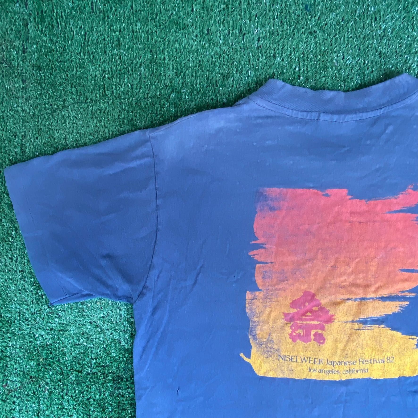 Hanes Vintage 80s Japanese Festival Shirt Los Angeles Grunge Tee Size US M / EU 48-50 / 2 - 2 Thumbnail