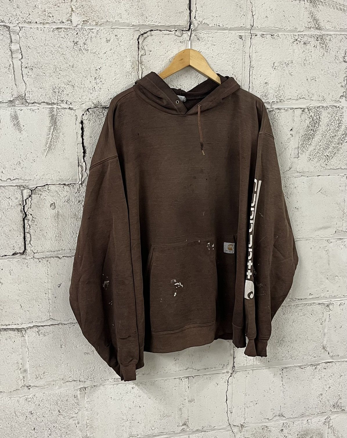 Carhartt Thrashed carhartt mocha brown boxy fit hoodie skater hype Size US XXL / EU 58 / 5 - 1 Thumbnail