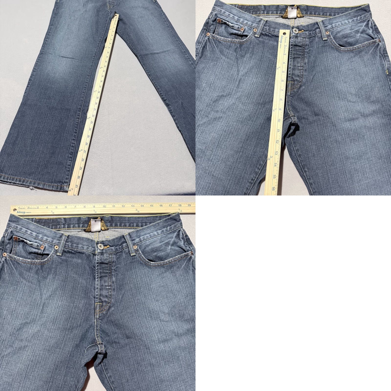 Lucky Brand Lucky Brand Jeans Men Blue Slim Boot Leg Mid-Rise Zip Fly 36 - Denim, 5-Pocket, Distressed, Regular Size Size US 36 / EU 52 - 9 Thumbnail