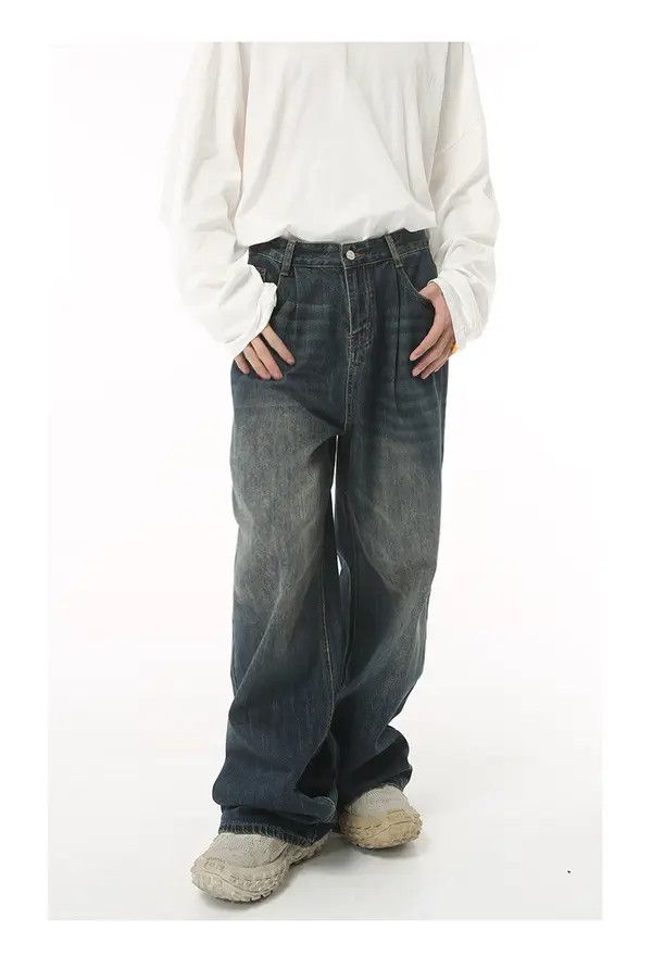 Japanese Brand VIBE Retro distressed wide leg high waist jeans Size US 32 / EU 48 - 2 Thumbnail
