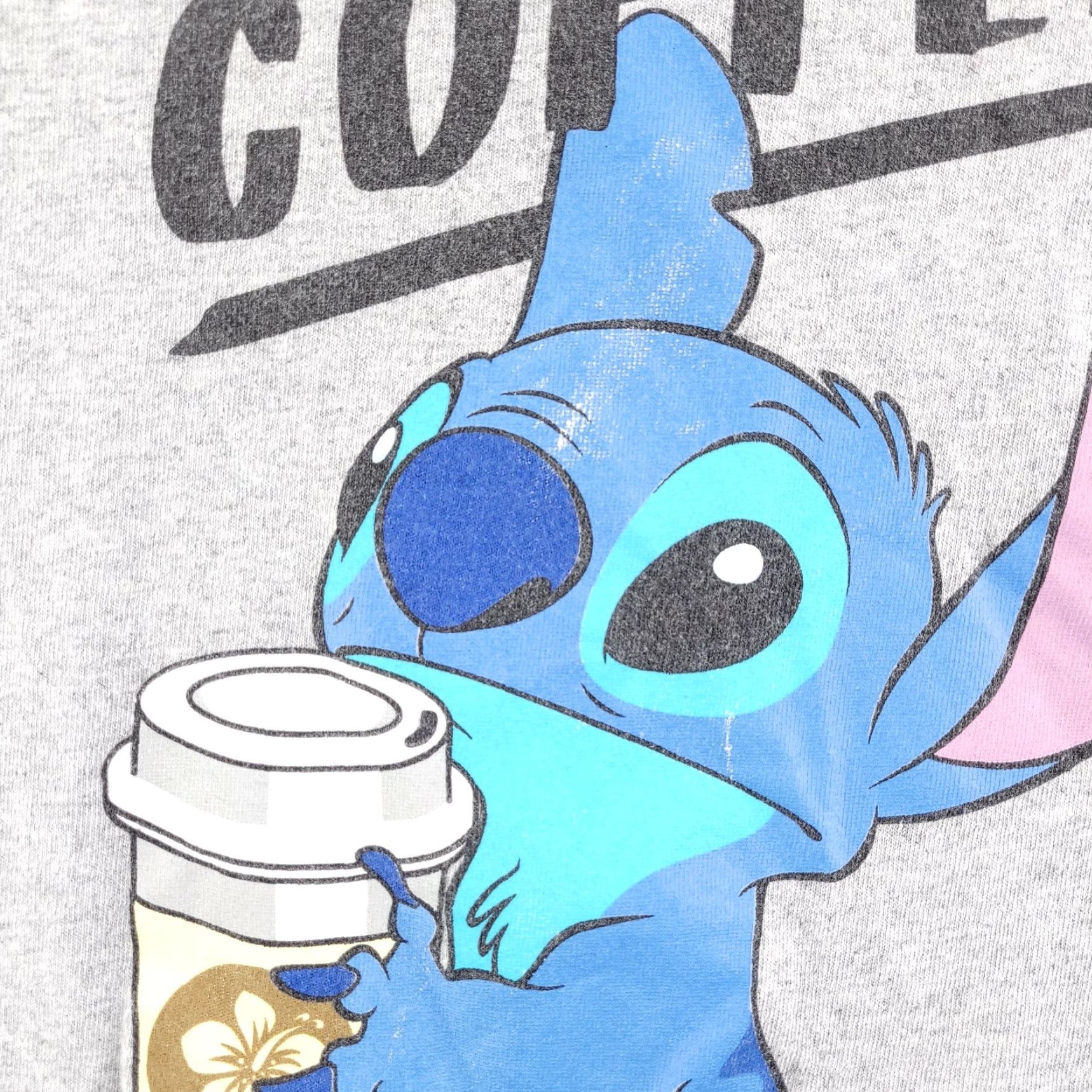 Disney Disney Stitch Shirt Men's Large Gray Short Sleeve But First Coffee Lilo Size US L / EU 52-54 / 3 - 3 Thumbnail