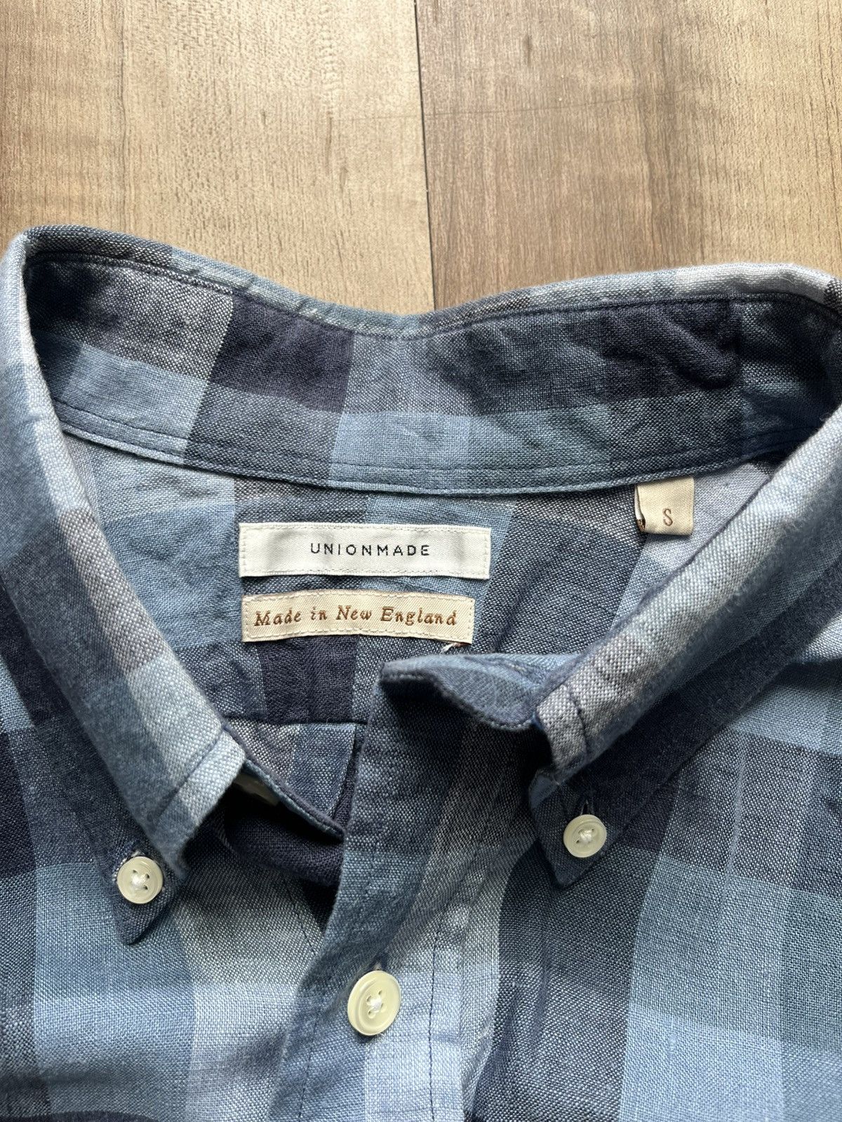 Other Union Made linen blue check shirt Size US S / EU 44-46 / 1 - 2 Thumbnail