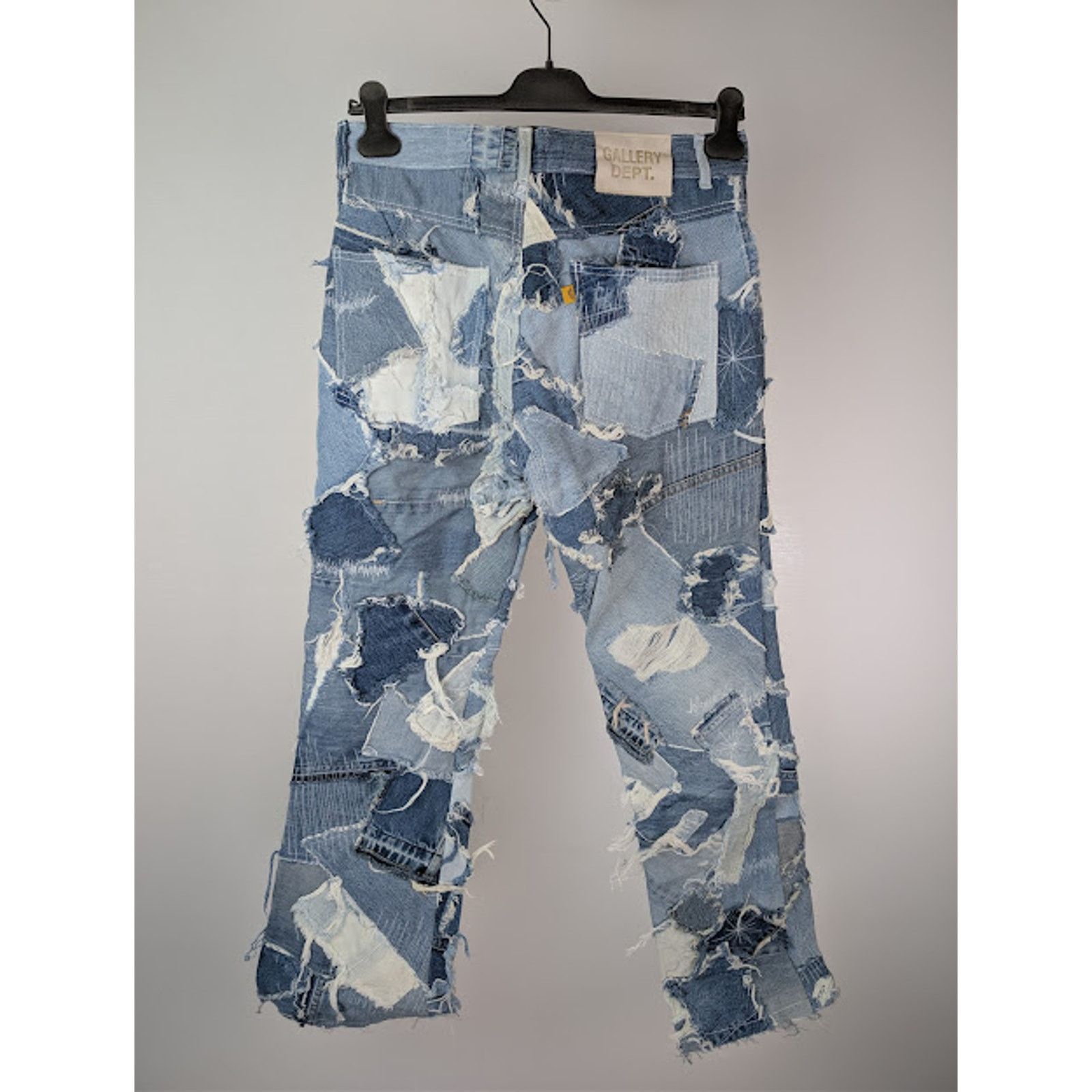 Gallery Dept. o1rshd1 Logan Distressed Patchwork Denim Jeans in Indigo Size US 34 / EU 50 - 11 Thumbnail