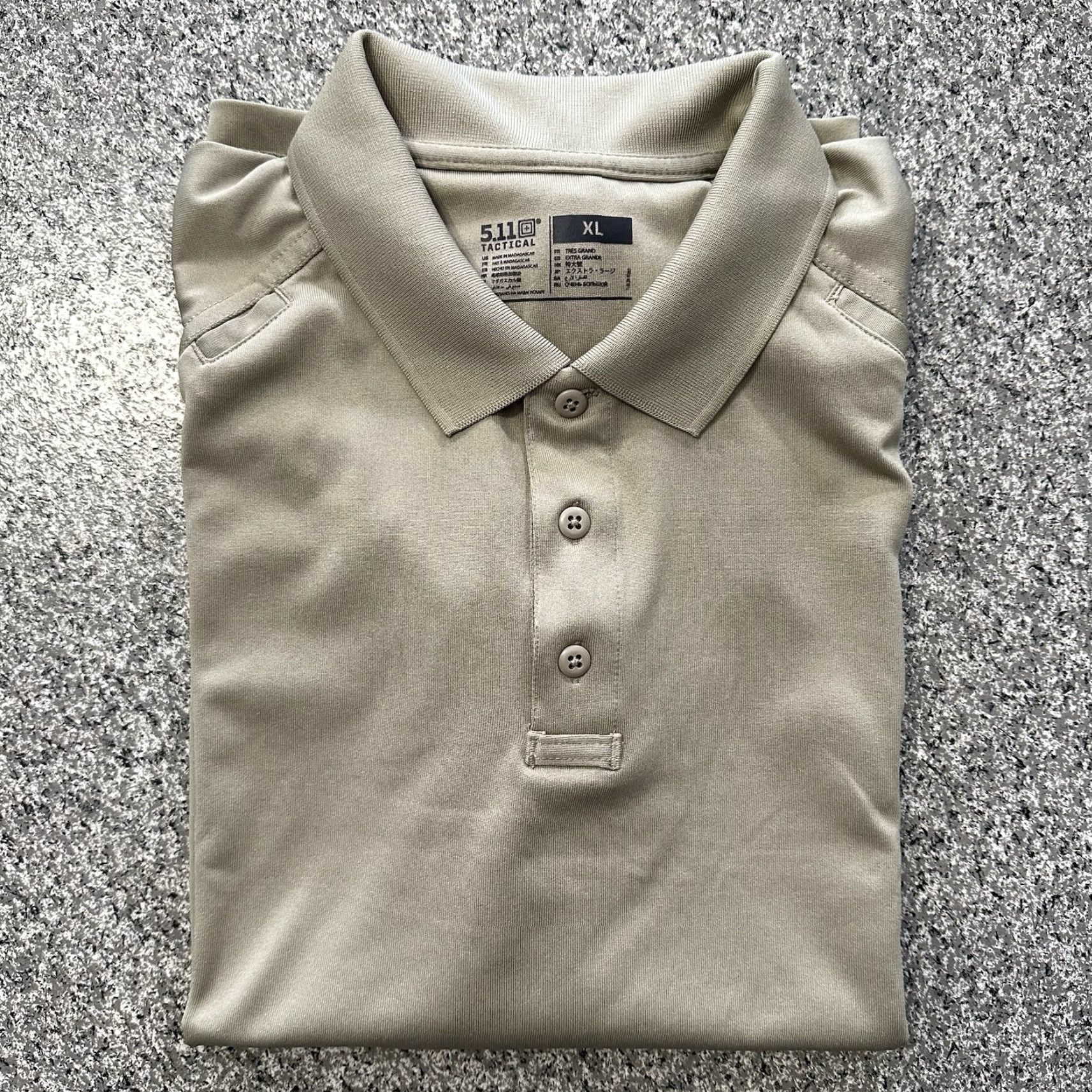 Vintage 5.11 Tactical Polo Mens XL Tan Performance Utility Shirt Short Sleeve Collared Polo Size US XL / EU 56 / 4 - 2 Thumbnail